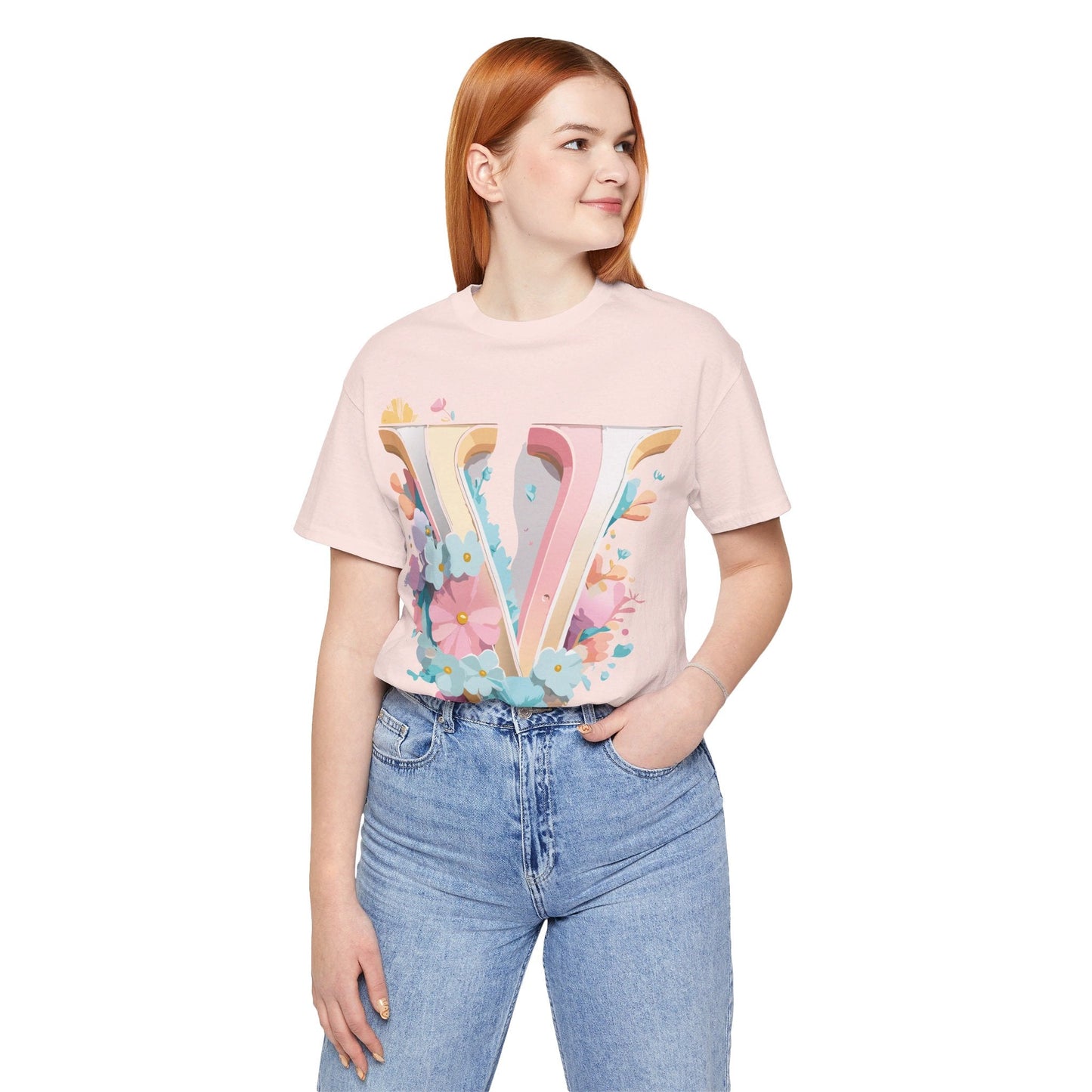 Adelpha Letter V Shirt Graphic Tee Unisex Jersey Short Sleeve Vintage Inspired Design
