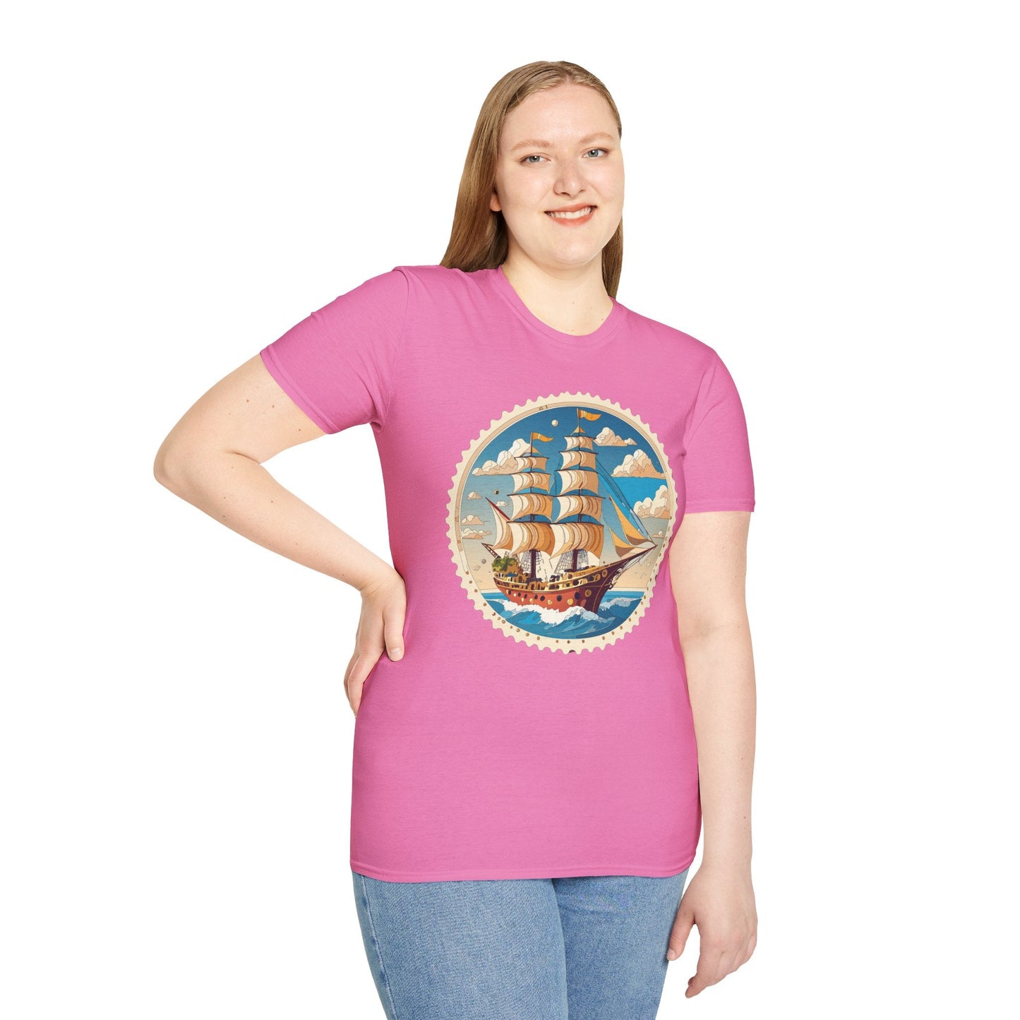 Nautical Ship Frigate Vessel T Shirts Unisex Tee Shirt Softstyle 64000 Ring Spun Cotton Comfort