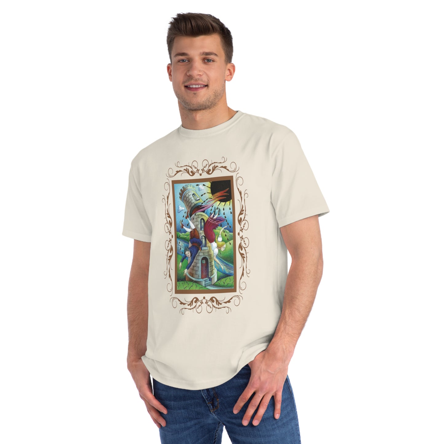 Organic Unisex Cotton T-Shirt with Tarot Cards