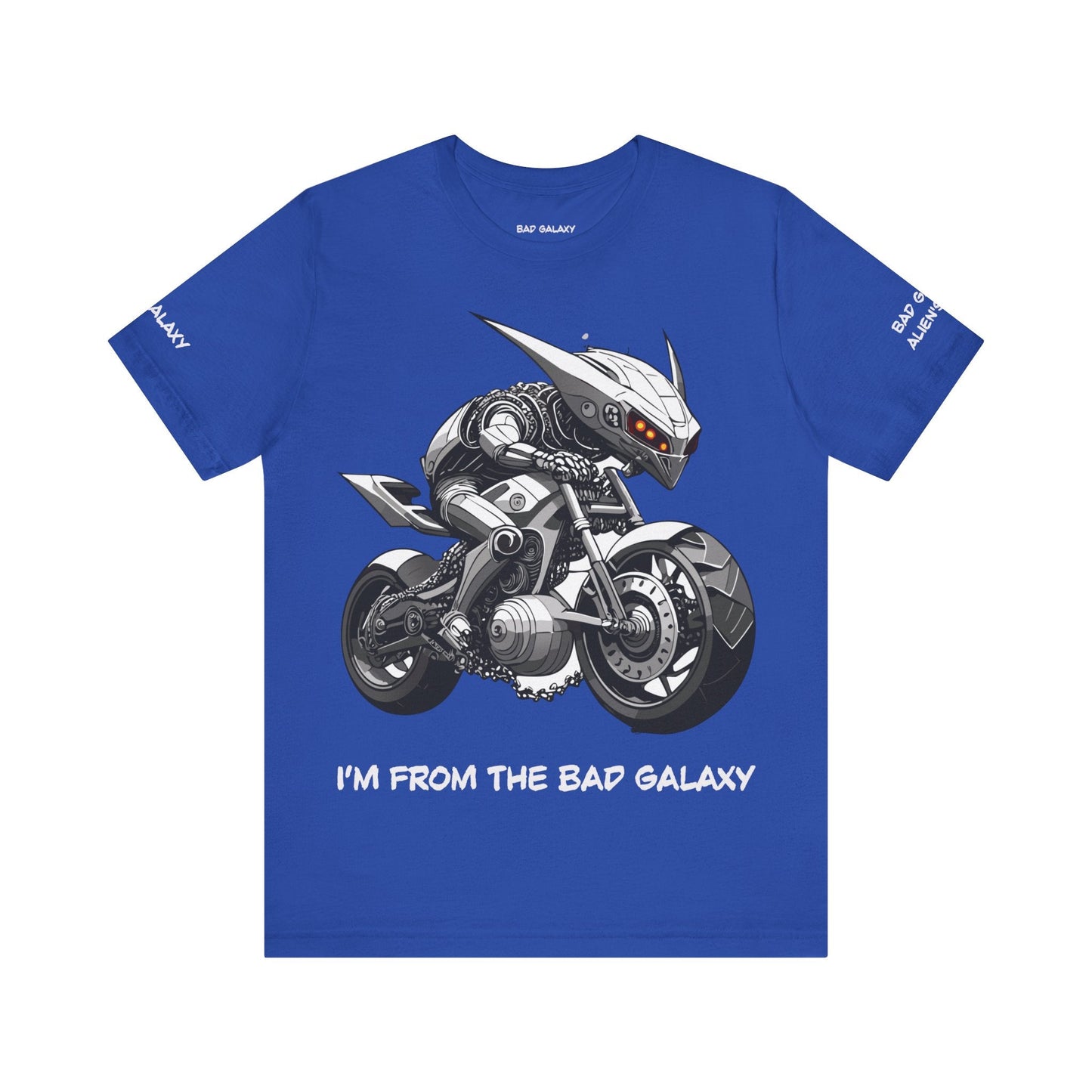Tee Shirt With Alien From Bad Galaxy Made To Order 100 Percent Cotton Eco Friendly Print