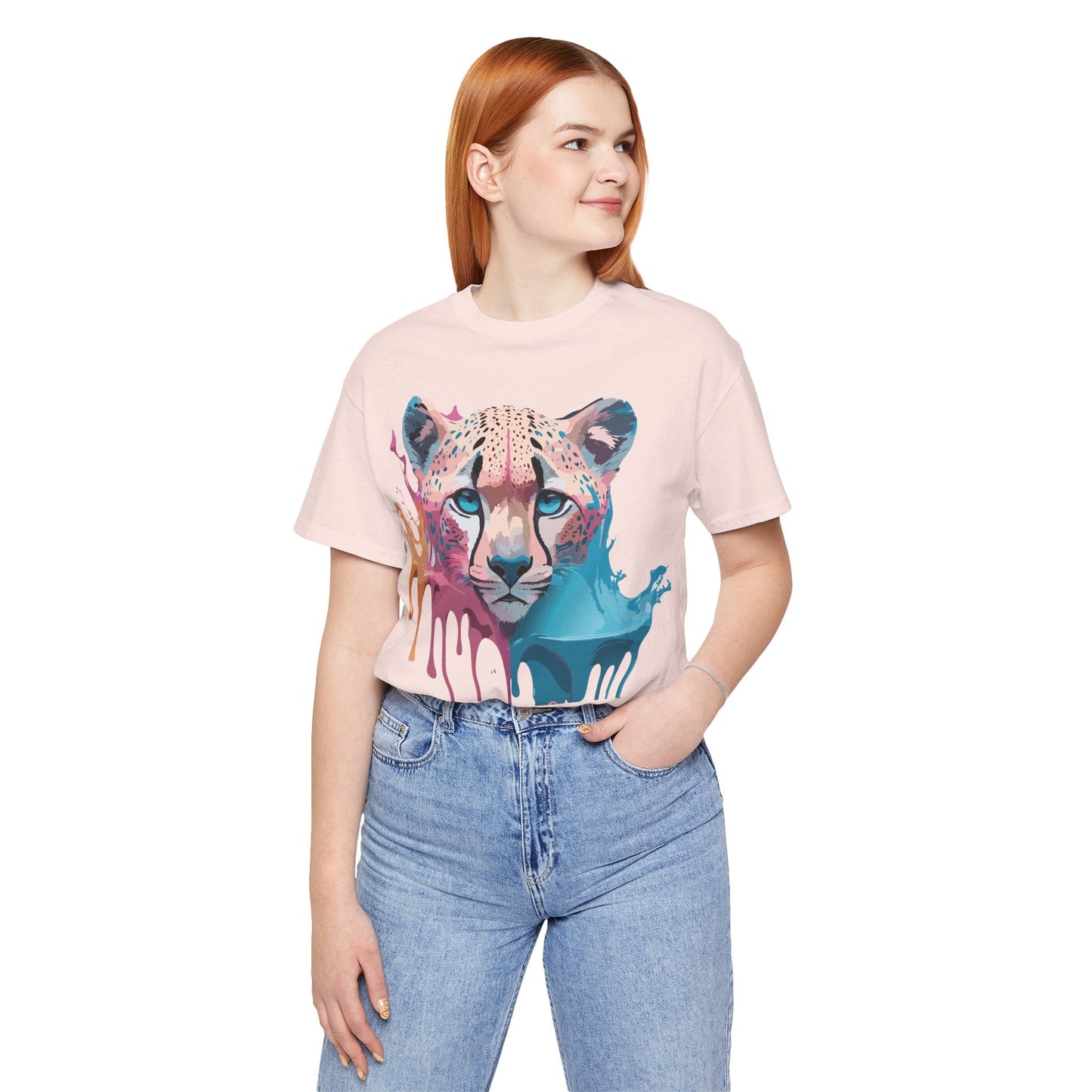 Cheetah Graphic Unisex 100 Cotton Artwork Tee 11