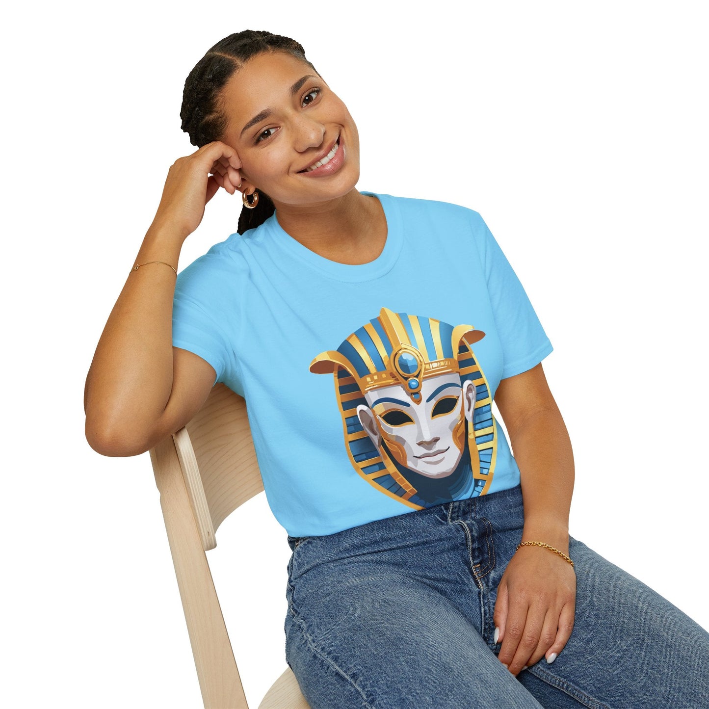 Mask Tee Shirt Unisex Gildan Softstyle 64000 Cotton Tee With Masquerade Design Artwork