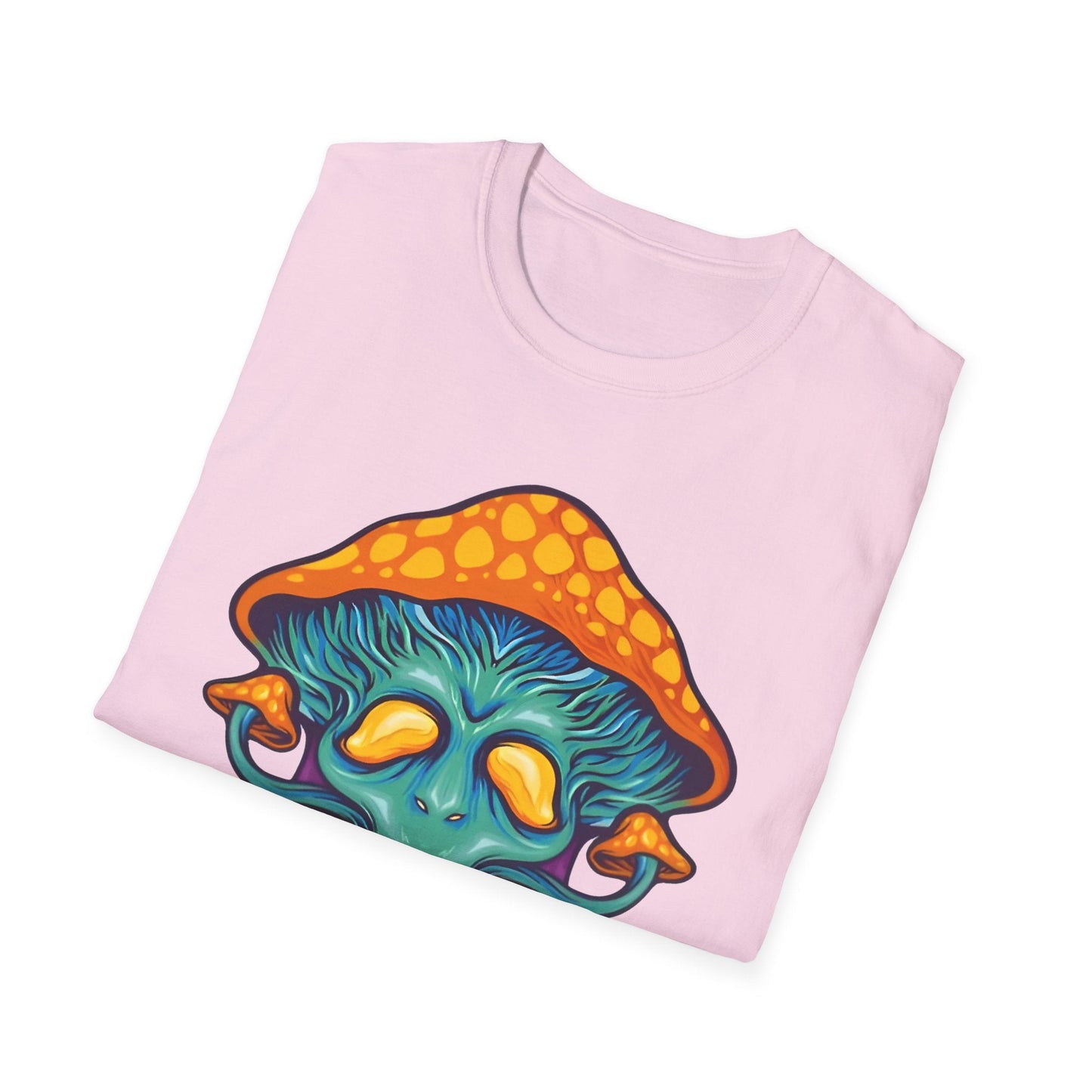 Mashroom T Shirt Unisex Funny Mushroom Design Tee 100 Percent Cotton Softstyle Collection