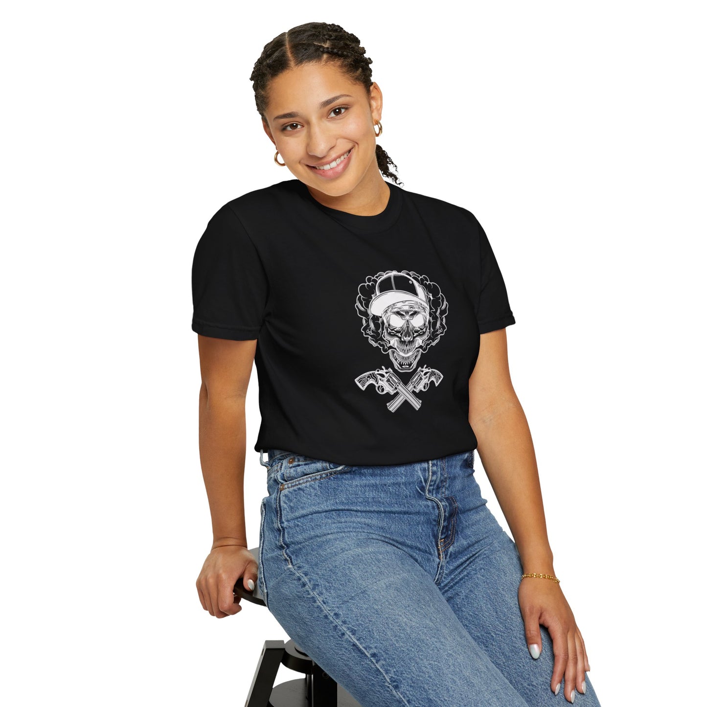 Unisex Cotton Tee Shirt with Skull