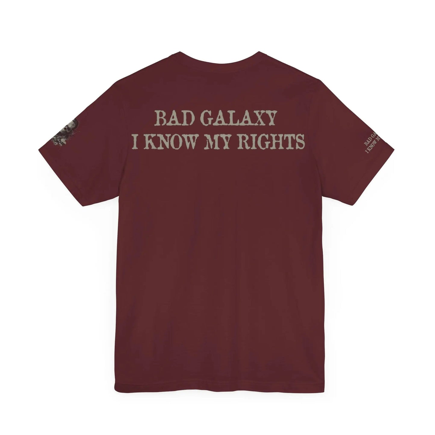 Bad Galaxy Skull T Shirt Made In USA 100 Percent Cotton Eco Friendly Inks Durable Stitching