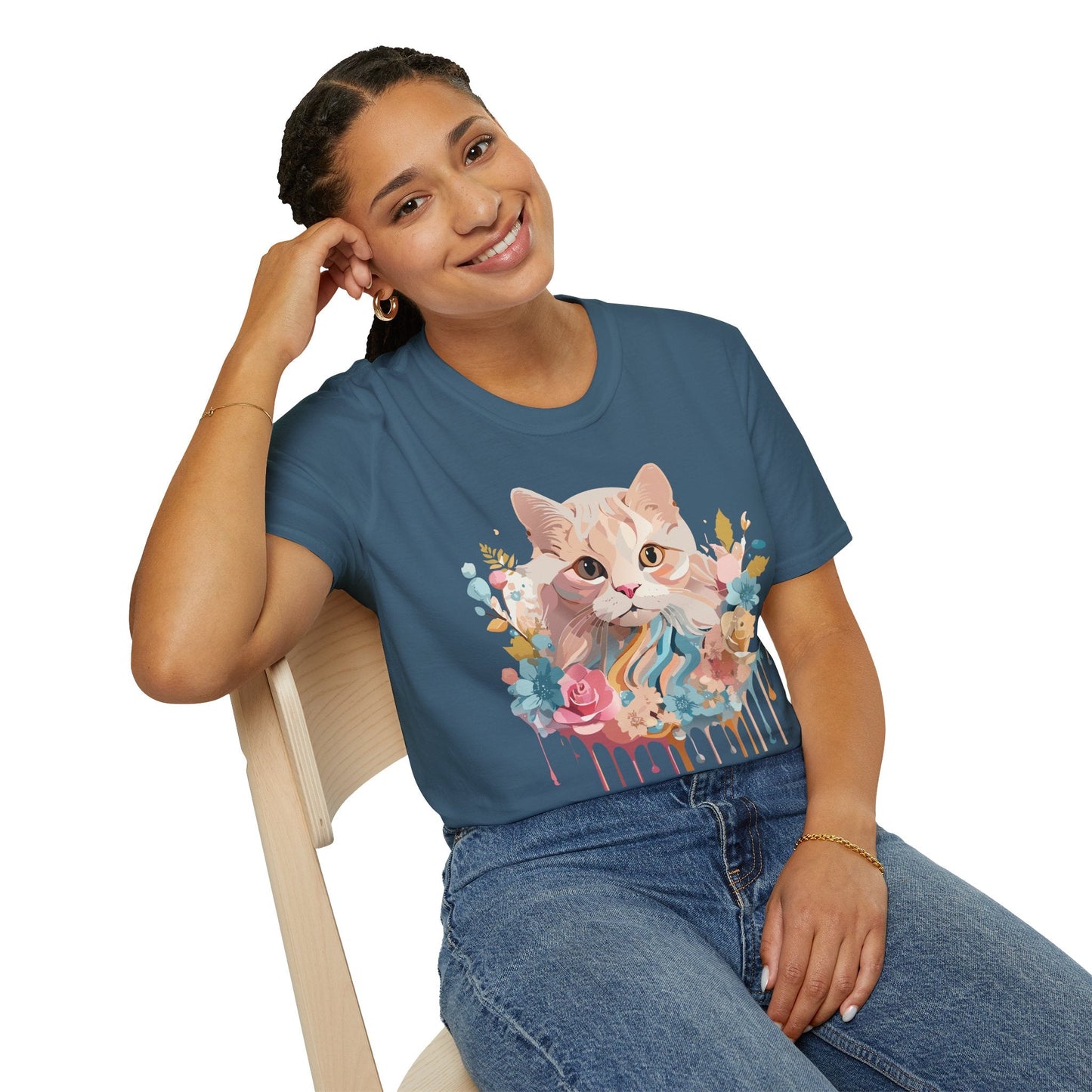 Unisex Cat Shirt Kitten Tee Cat Lover Tee Softstyle 64000 Gildan