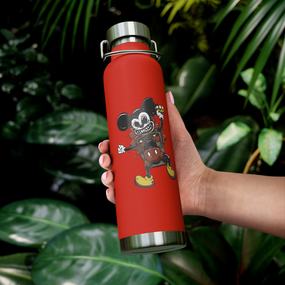 22oz Copper Insulated Water Bottle with Cartoon Design - CV68