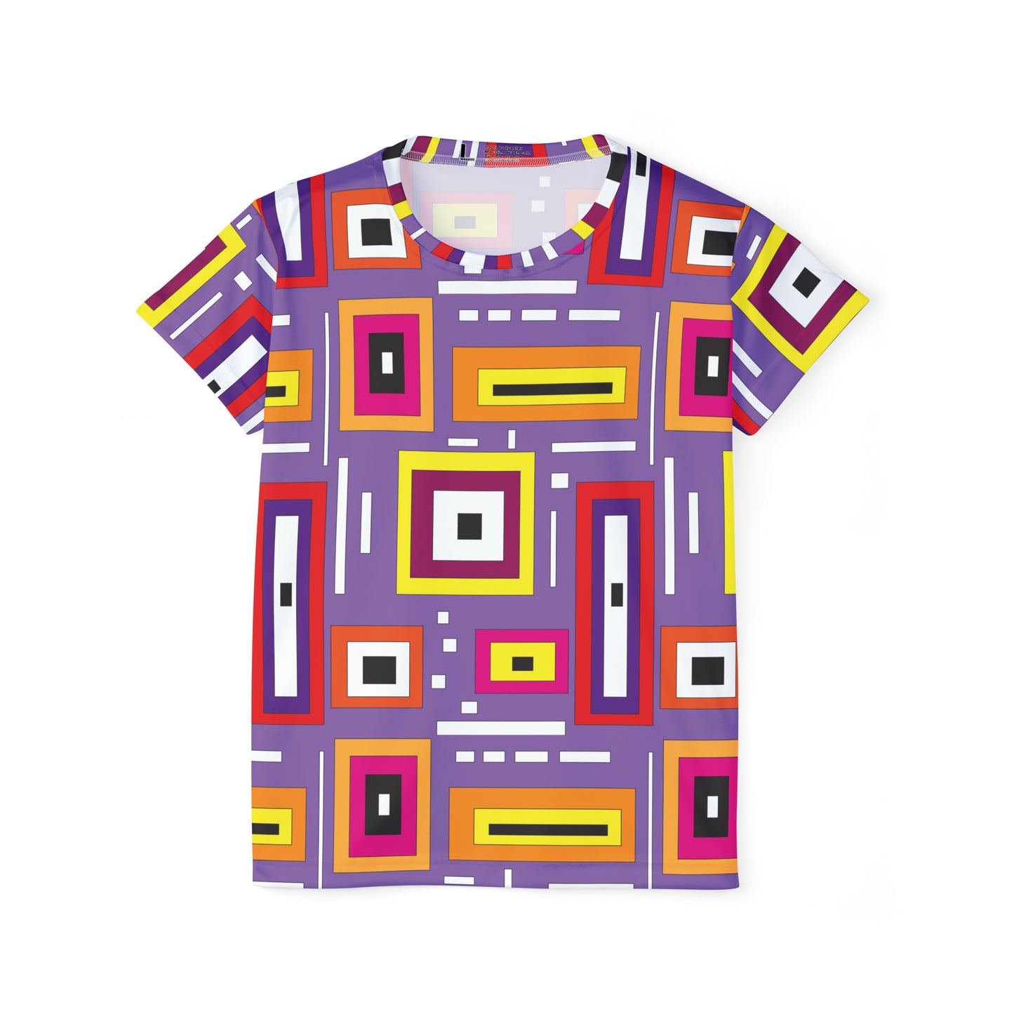 Poly Jersey Tee Shirt with abstract prints