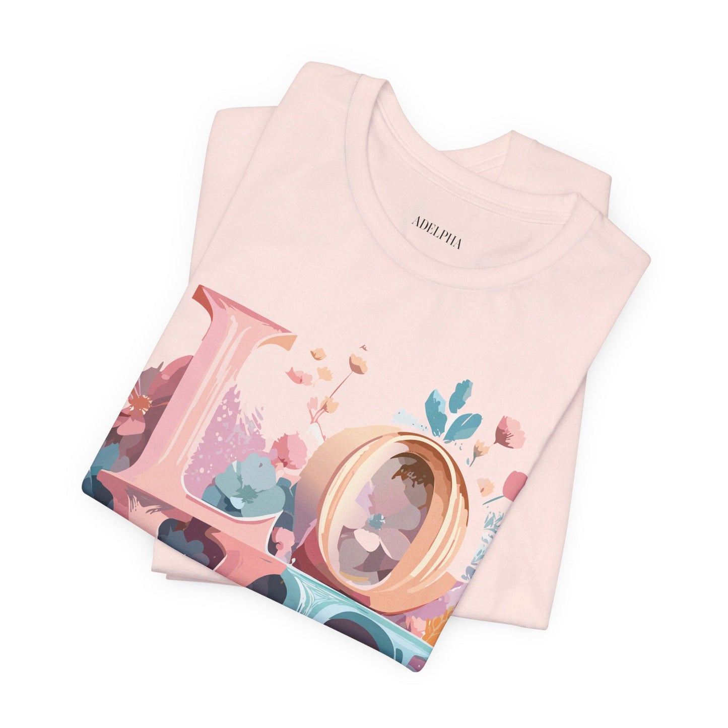 Valentine Day Graphic Unisex 100 Cotton Vintage Artwork with Love and Flower Design Tee 53