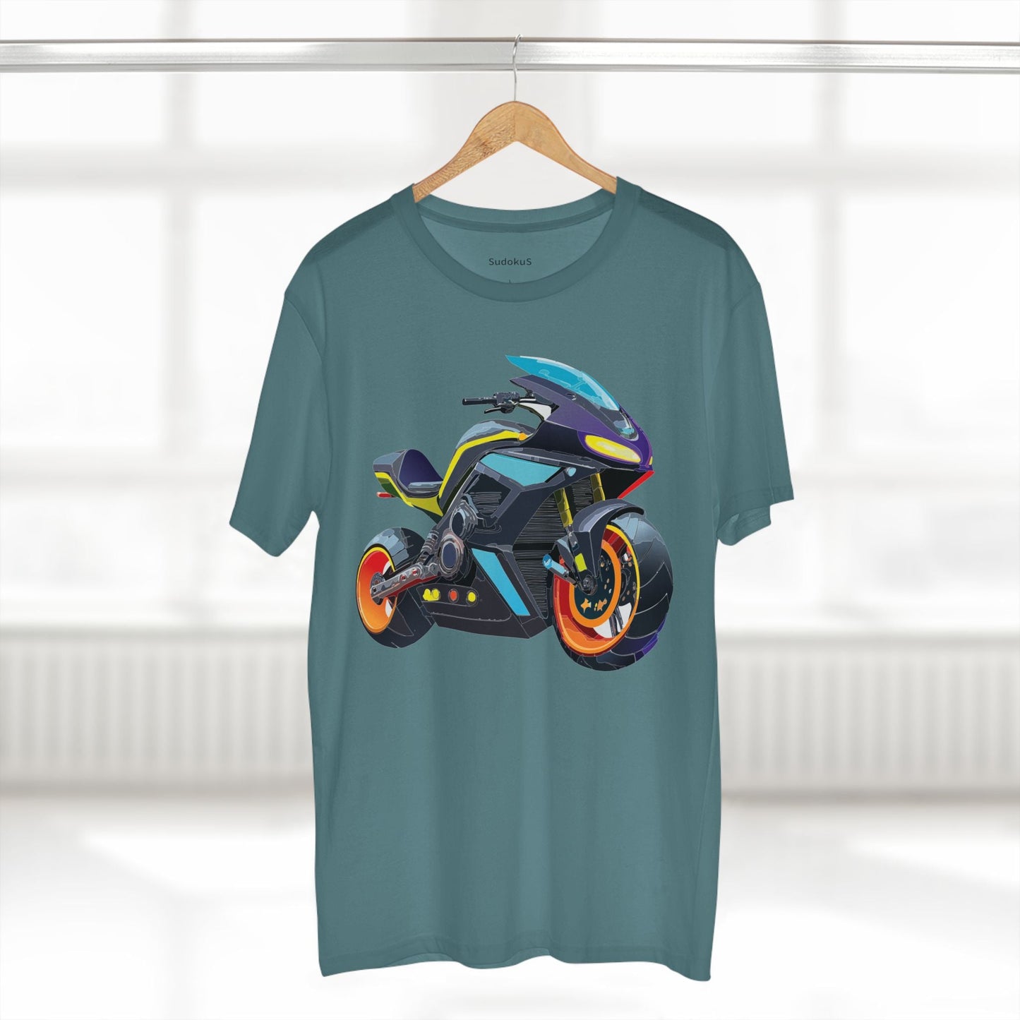 Moto Bike Graphic Unisex 100 Cotton Staple Tee 27
