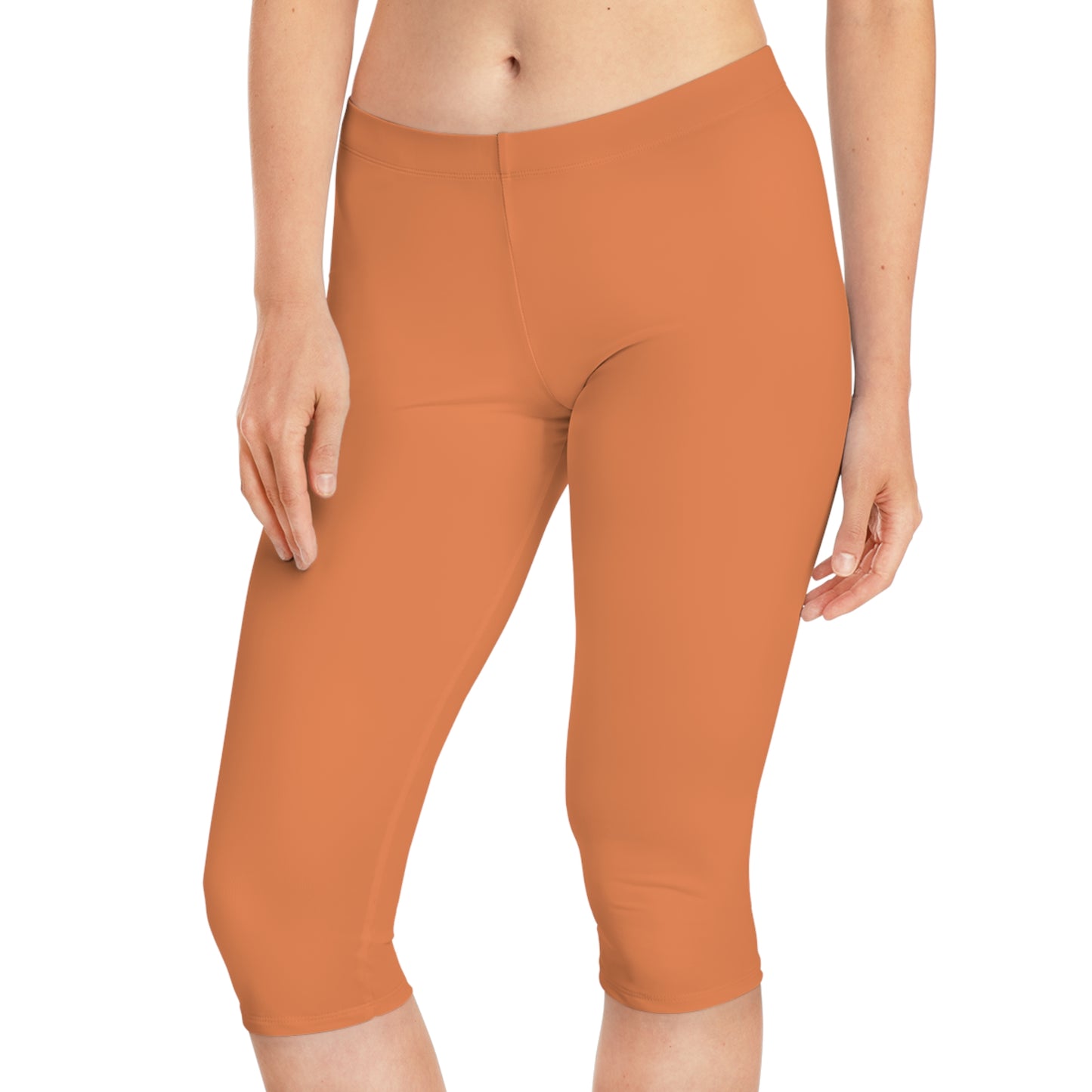 Orange Color Capri Leggings, Orange Capri Leggings 6