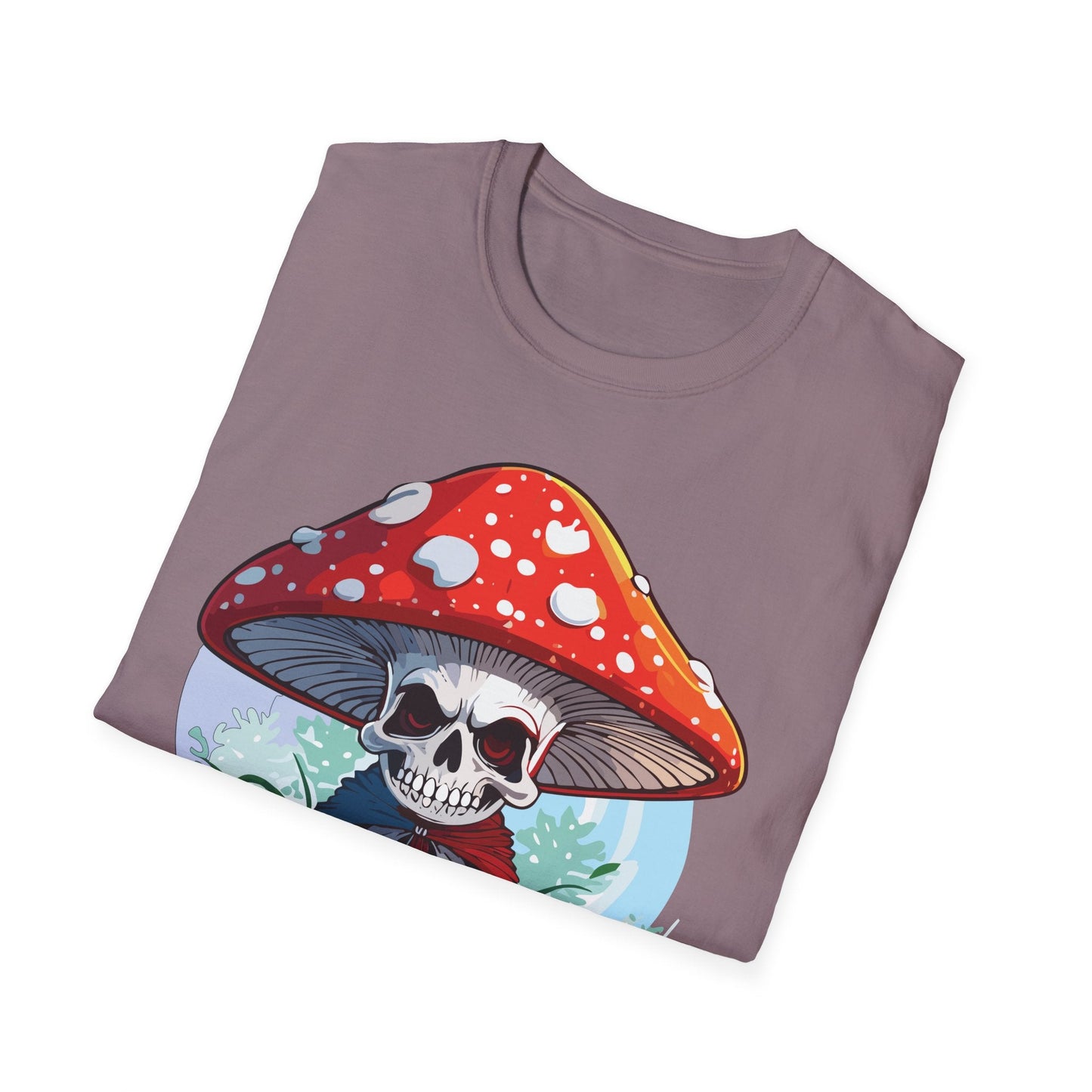 Funny Mashroom Graphic Unisex Softstyle Cotton With Cartoon Illustration Design 15