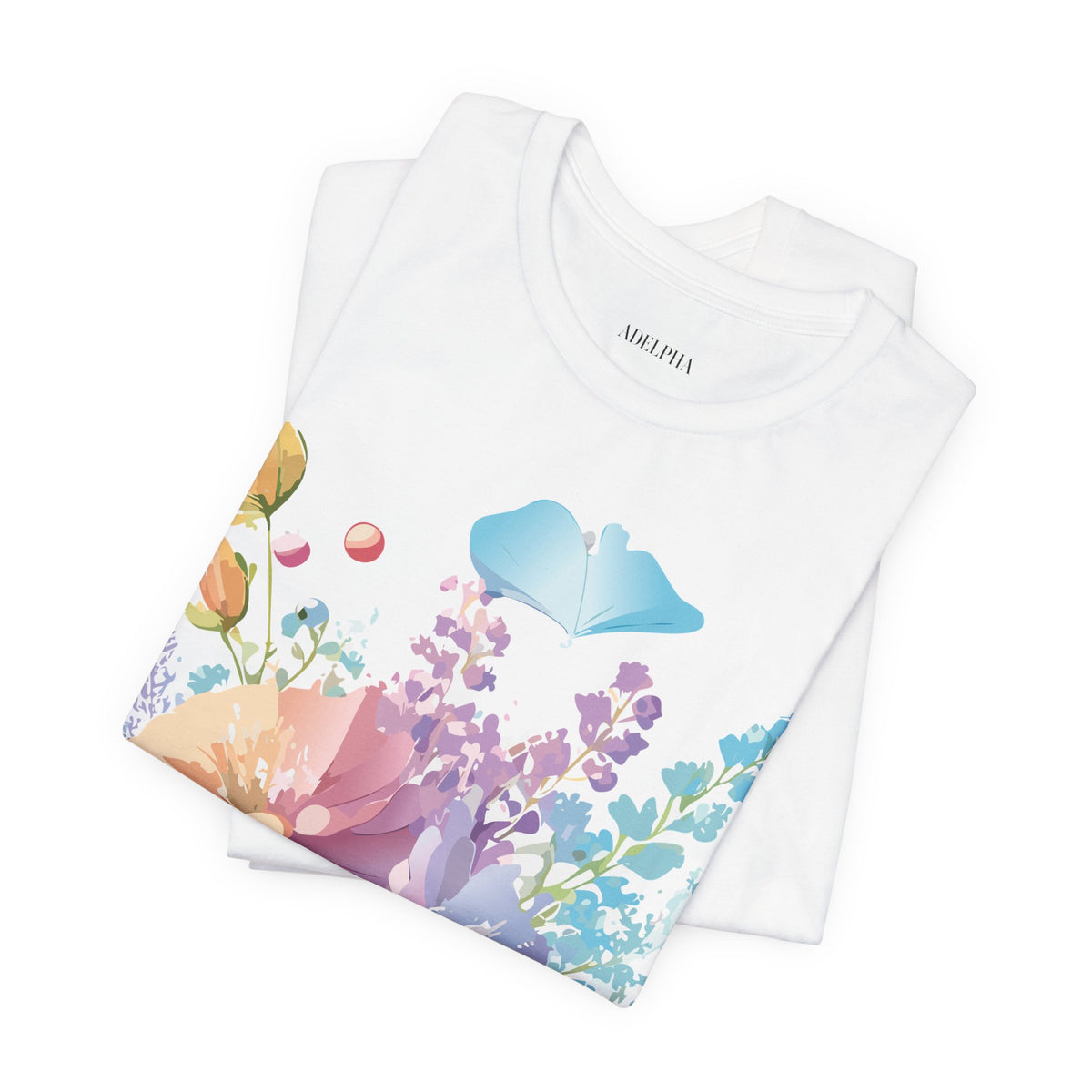 Floral Graphic Tee Shirt - Bella+Canvas Unisex 100 Cotton 1