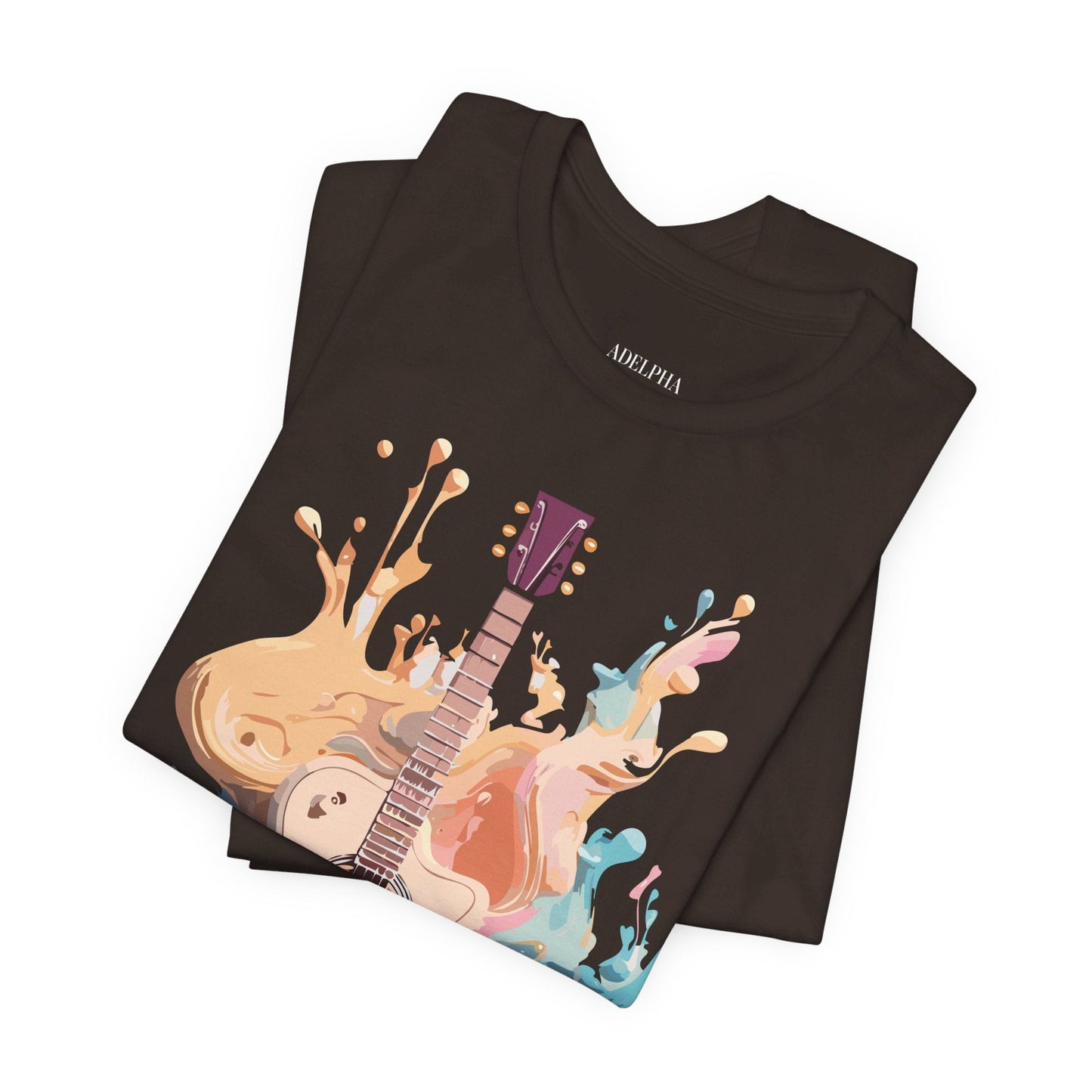 Music Graphic Unisex 100 Cotton Vintage Art with Musical Elements Tee 67