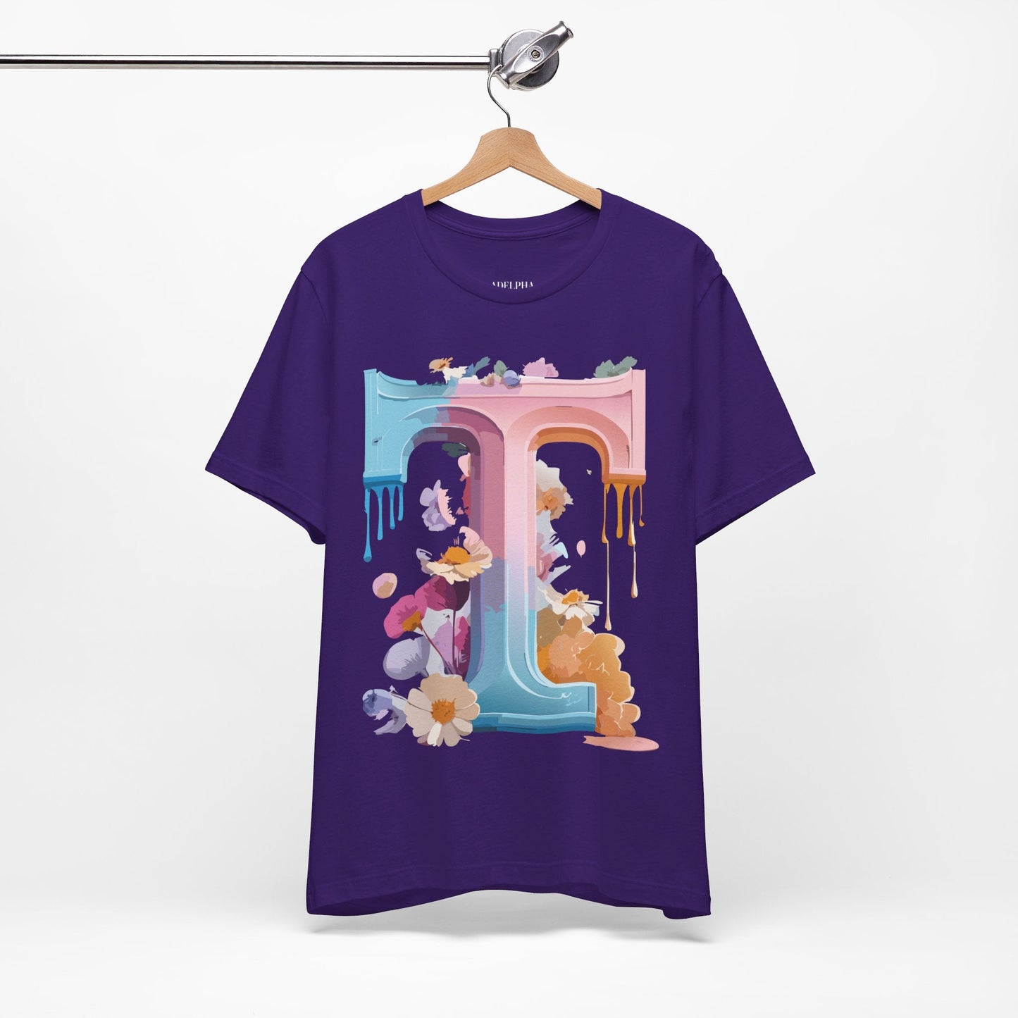 Unisex Graphic Letter T Shirt by Adelpha Vintage Inspired Art Tee Short Sleeve Premium