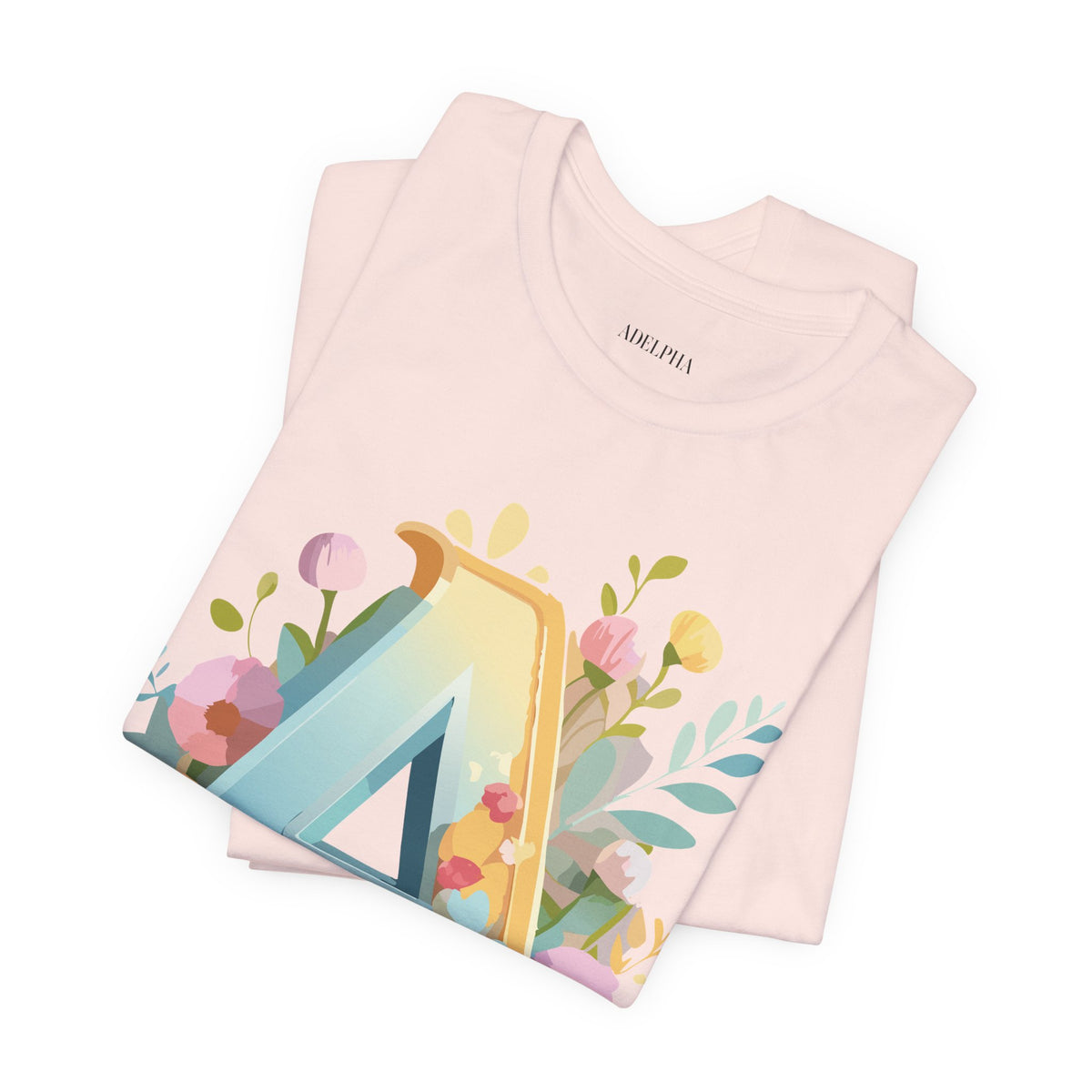 Letter A Graphic Unisex Cotton Bella+Canvas Tee with Art Letter Design