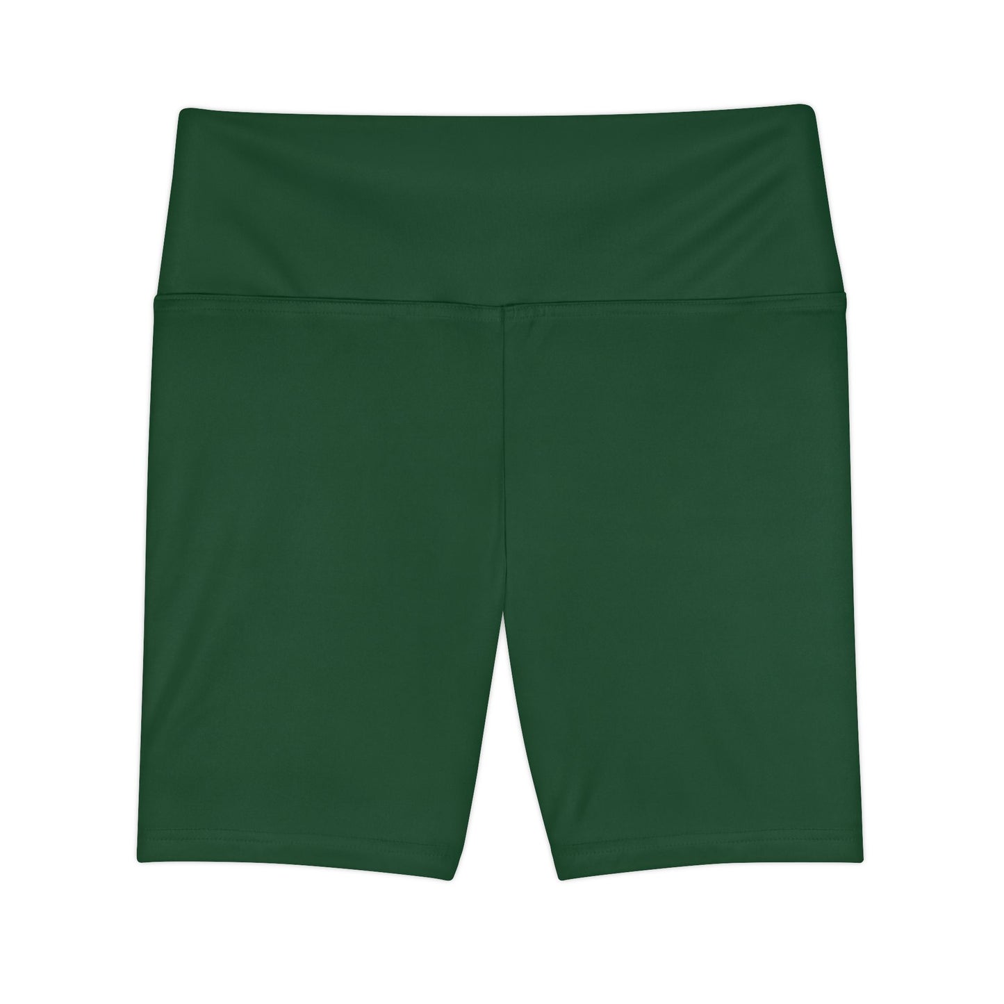 Dark Spruce Green Women's Forest Green High-Waist Workout Bike Shorts