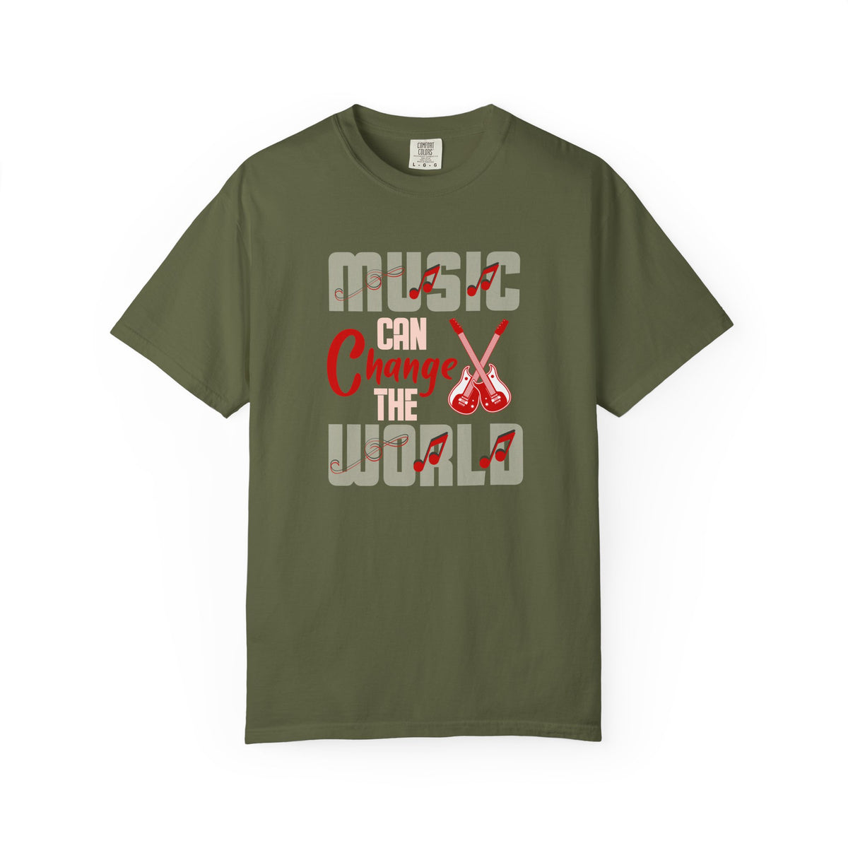 Music Can Change the World T-shirt Guitar Graphic Music Unisex Cotton Tee 062
