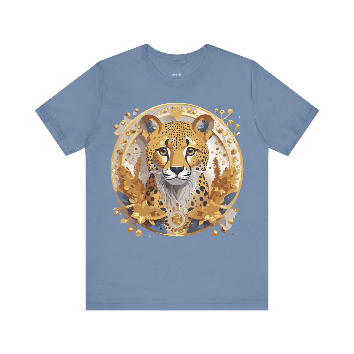 Medallion Graphic Unisex Cotton Bella+Canvas Tee with Floral Art Design m76
