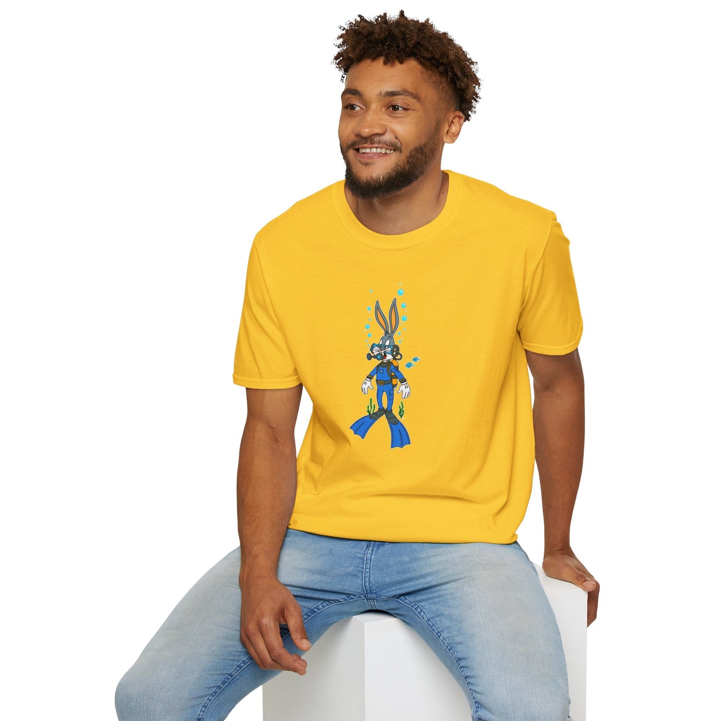 Bugs Bunny Animation Shirt Unisex T Shirt Cartoon Design Tee 100 Percent Cotton Gildan Softstyle