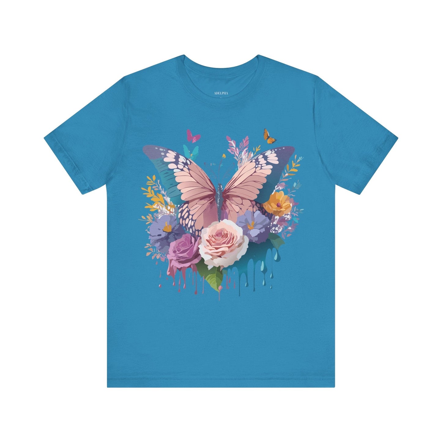 Butterfly Graphic Tee Unisex Short Sleeve From Adelpha Vintage Inspired Artwork