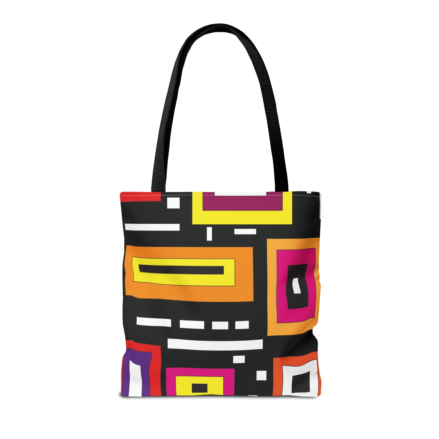 Canvas Bag with Abstract Prints