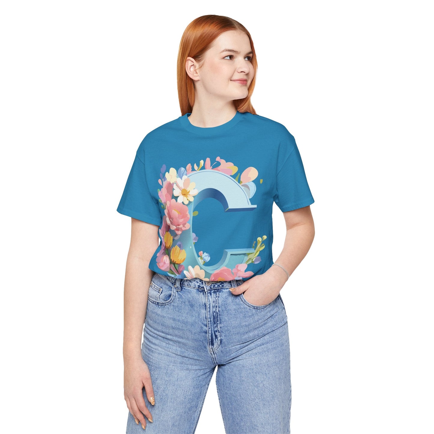 Letter C Graphic Tee Unisex Jersey Short Sleeve Premium Adelpha Artwork Vintage Inspired Casual Wear