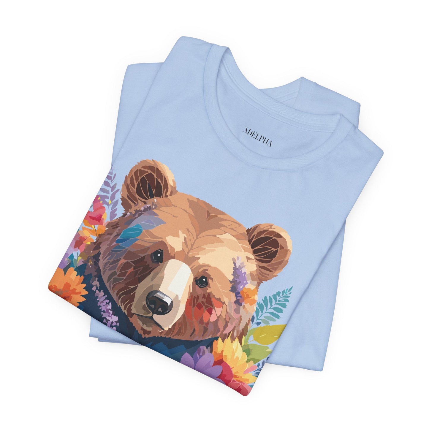 Bear Graphic Unisex 100 Cotton Short Sleeve Art Design Vintage T-Shirt 3