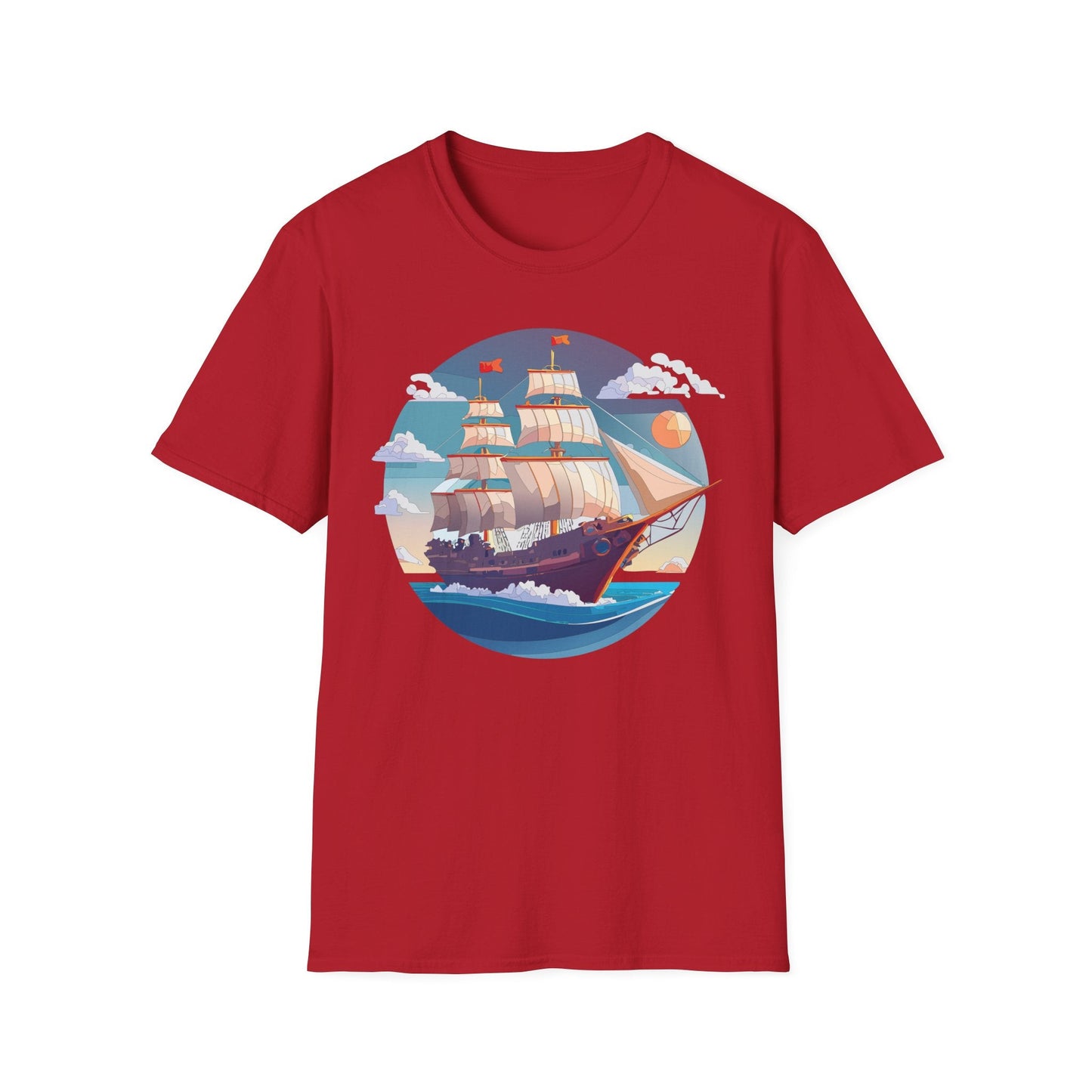 Nautical Ship T Shirts Frigate T Shirts Vessel Tee Shirt Unisex Softstyle T Shirt