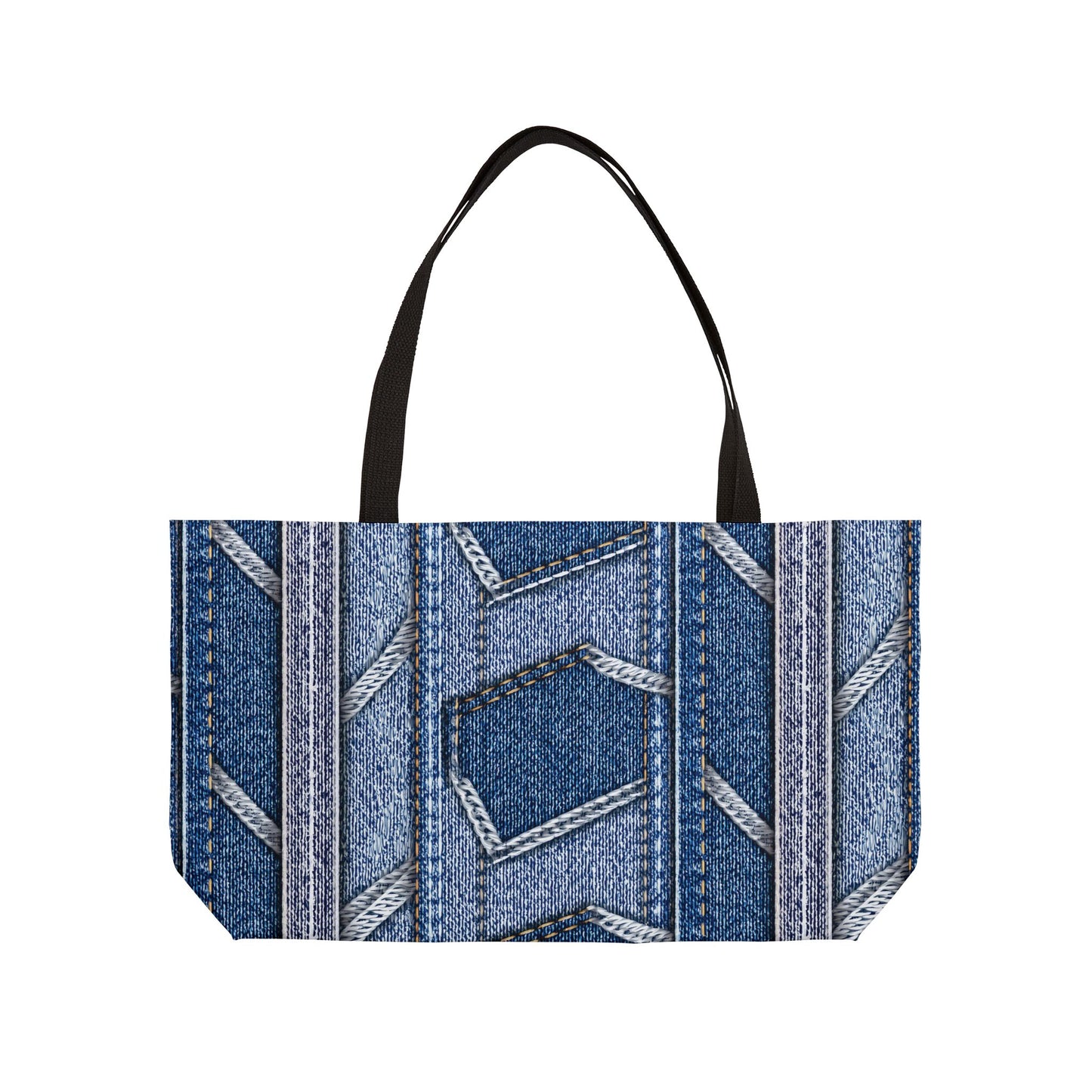 Denim Print Yoga Bag High-Quality 100% Spun Poly 24x13 Canvas Bag 90