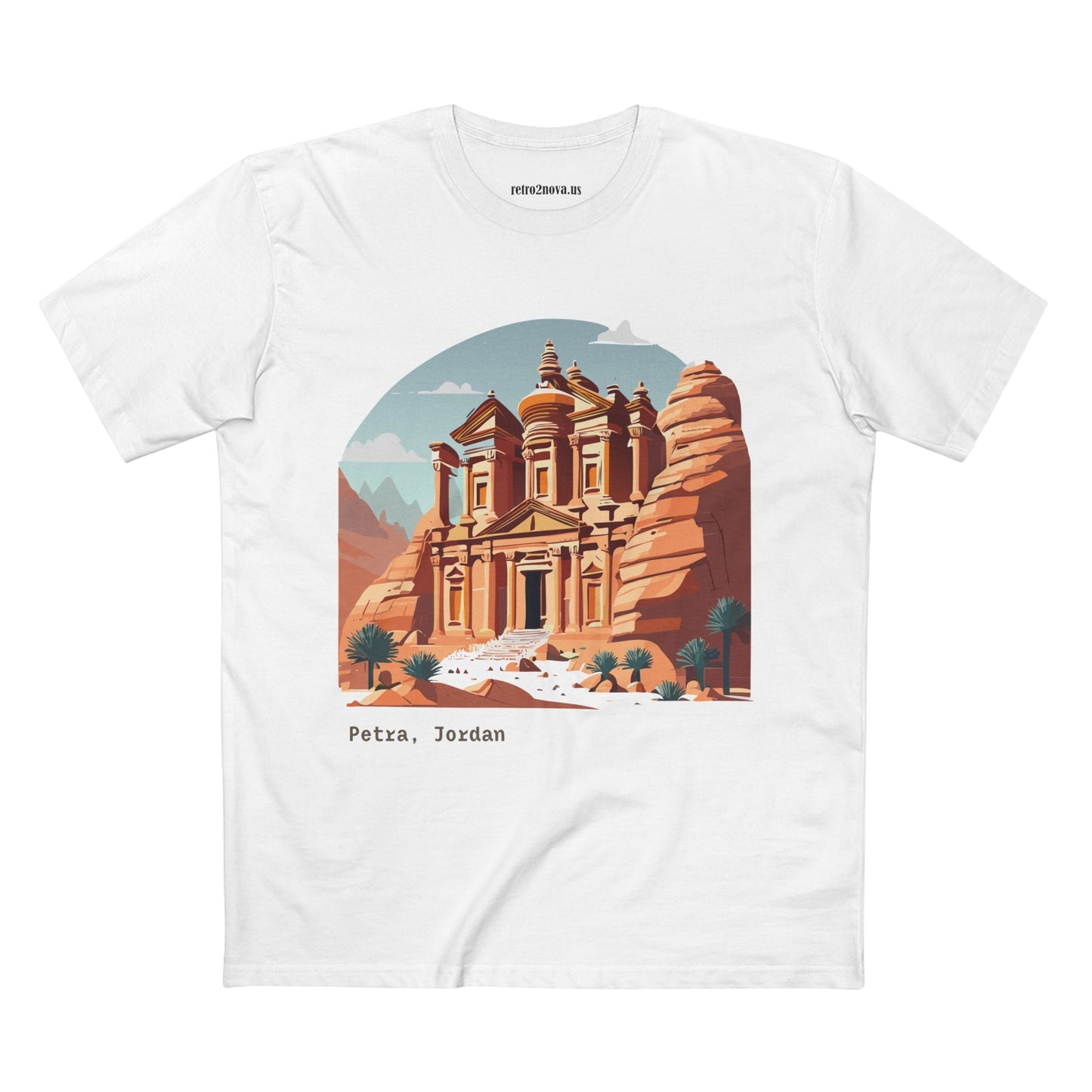 Travel Shirt Unisex Petra Tourist Shirt Art Design Premium Cotton Tee Retro2Nova