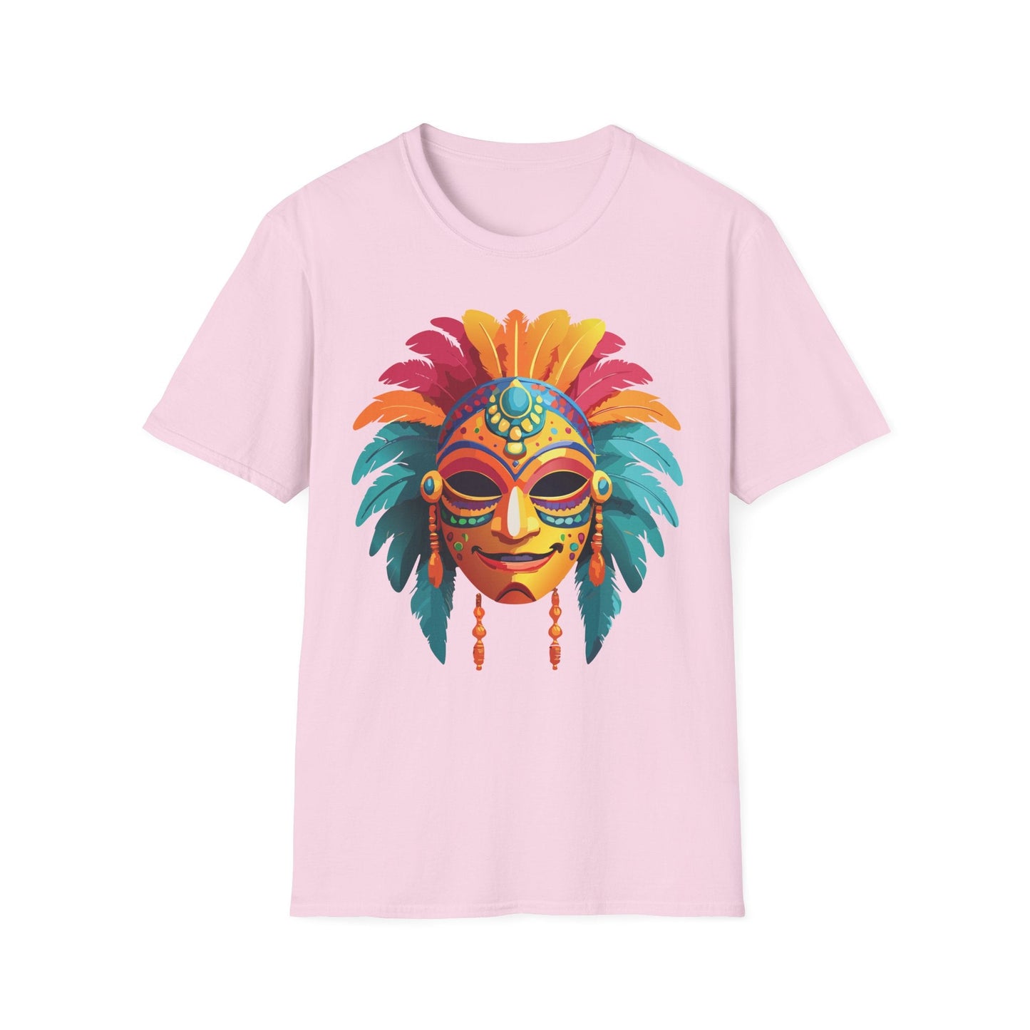 Mask Tee Shirt Unisex Softstyle Gildan 64000 100 Percent Ring Spun Cotton Masquerade Tee