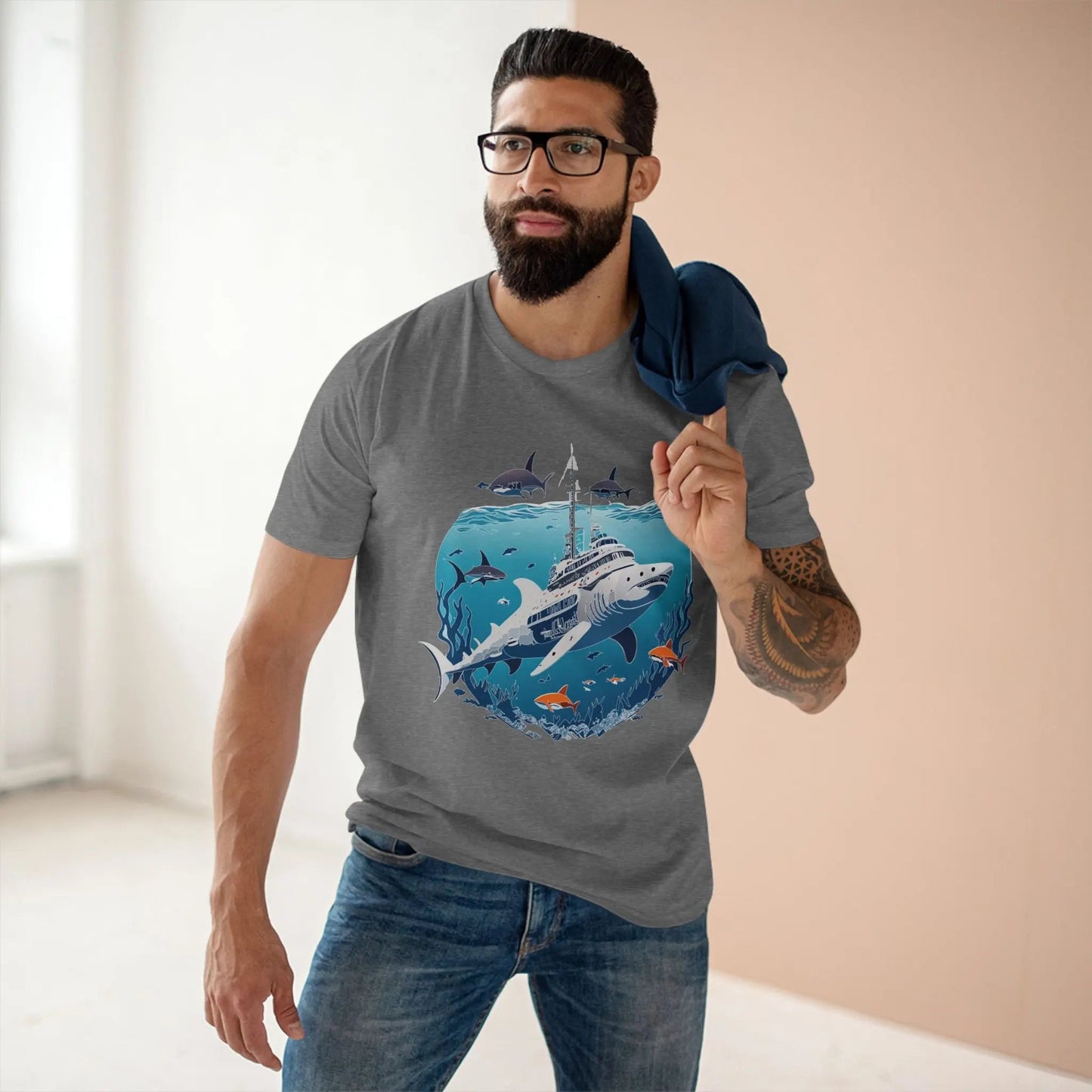 Ocean Coast Graphic Unisex 100 Cotton Staple Tee 8
