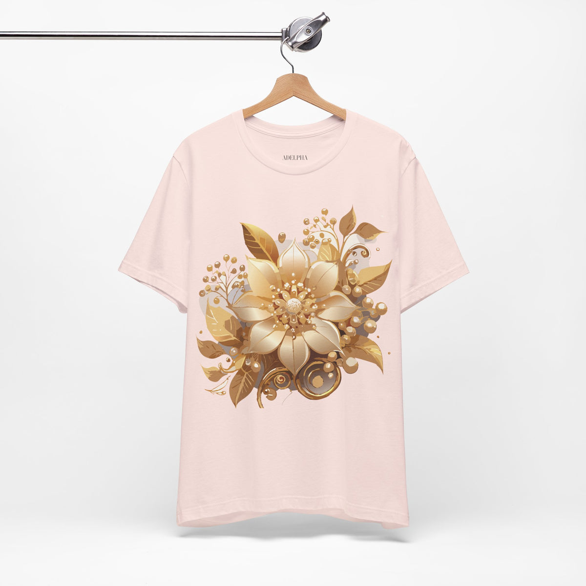 Jewelry Graphic Unisex Cotton Bella+Canvas Tee with Gemstones Art Design m24