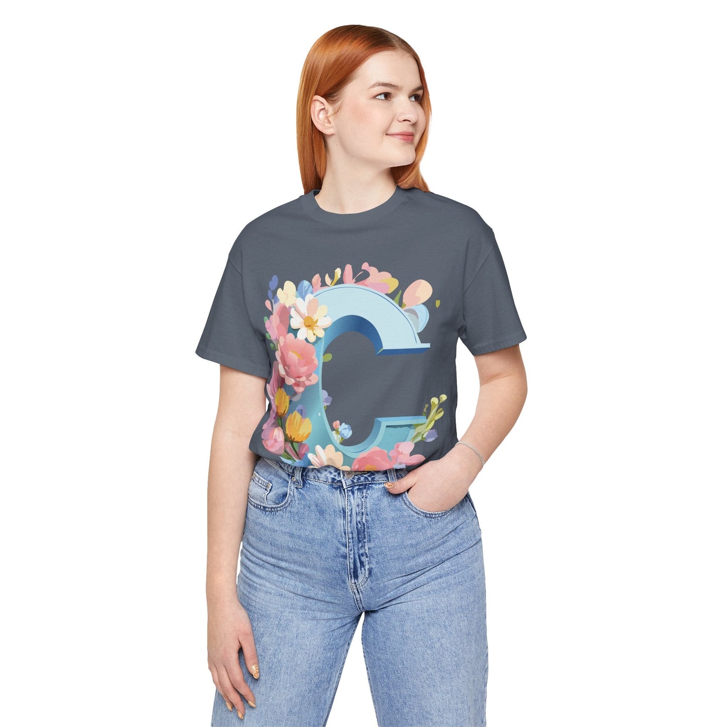 Letter C Graphic Tee Unisex Jersey Short Sleeve Premium Adelpha Artwork Vintage Inspired Casual Wear
