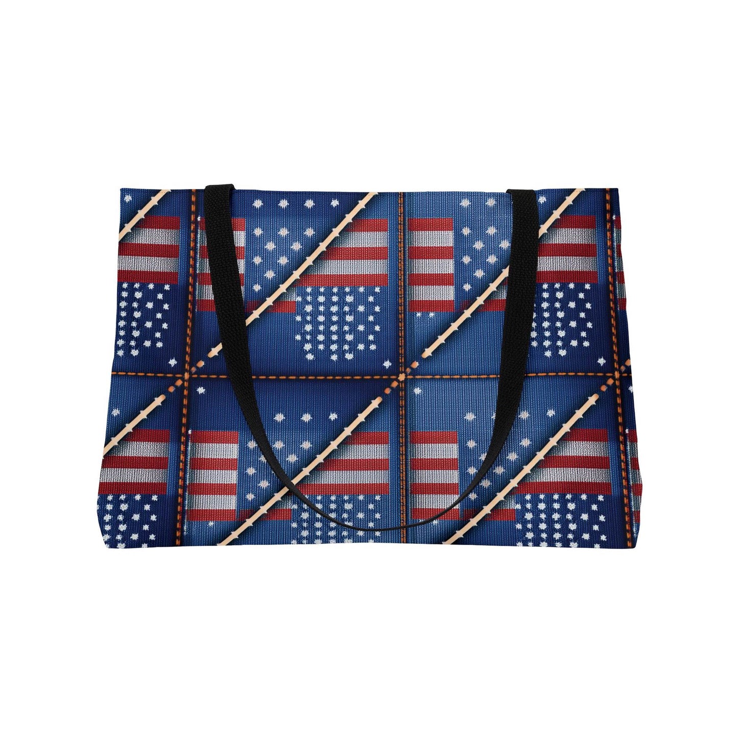 4th of July Denim Color Imitation Print Unisex  Yoga Bag  Spun Poly 24x13 Canvas Bag 72