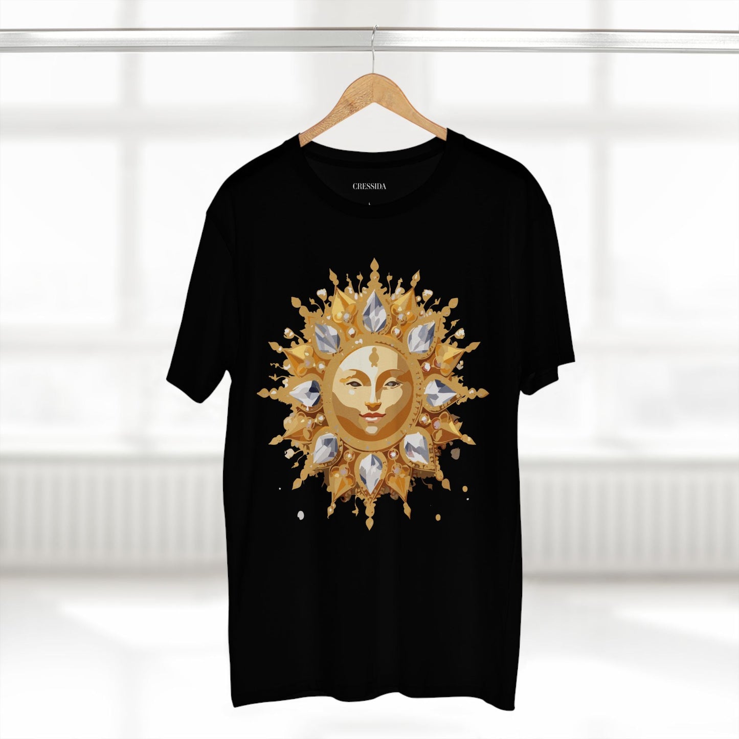 Gold Sun Graphic Unisex 100 Cotton T-Shirt with Golden Art Design 4