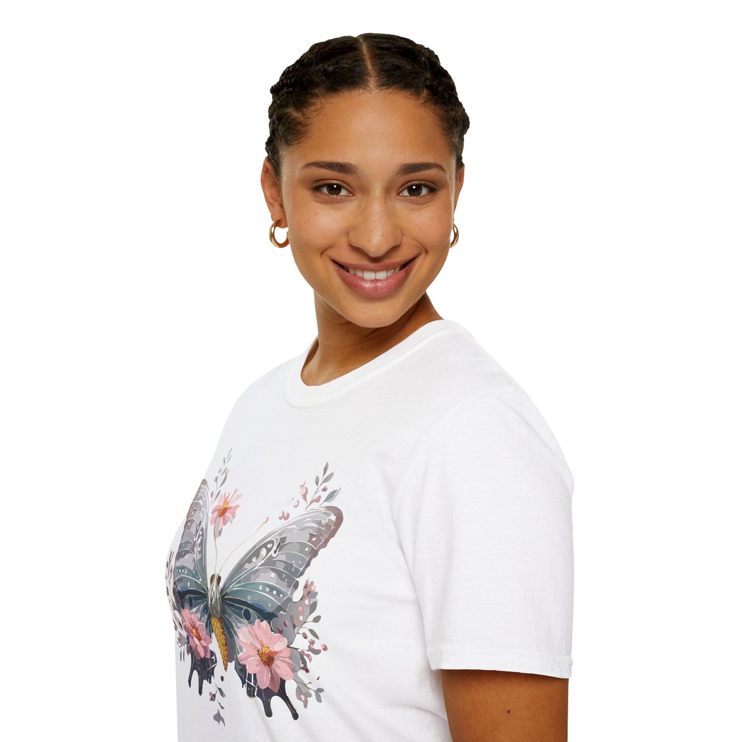 Butterfly Themed Unisex T Shirt Softstyle Monarch Gildan 64000 Ring Spun Cotton Tee