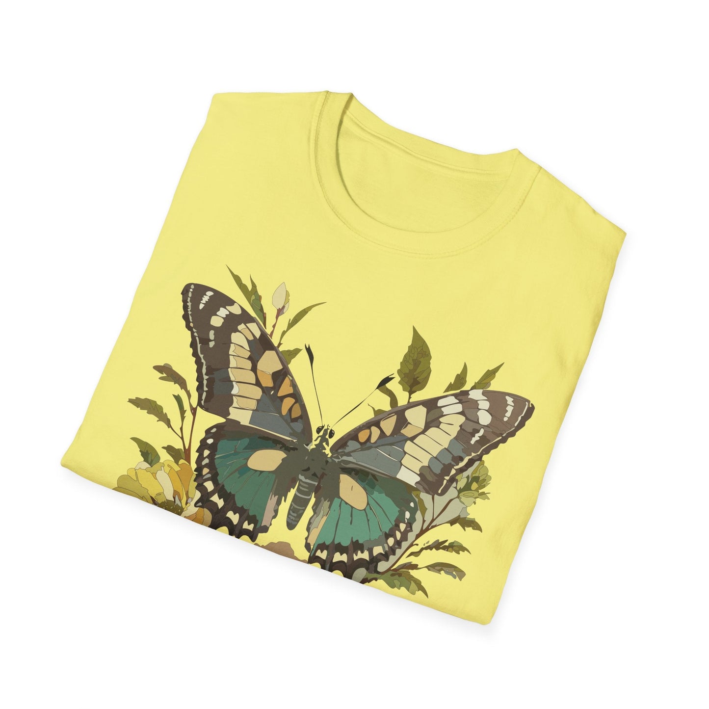 Butterfly Shirt Unisex Monarch Butterfly Tee Gildan Softstyle 64000 100 Percent Ring Spun Cotton