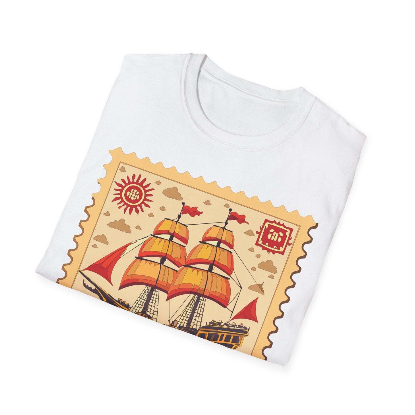 Ship T Shirts Frigate Vessel Tee Unisex Softstyle Gildan 64000 100 Percent Ring Spun Cotton