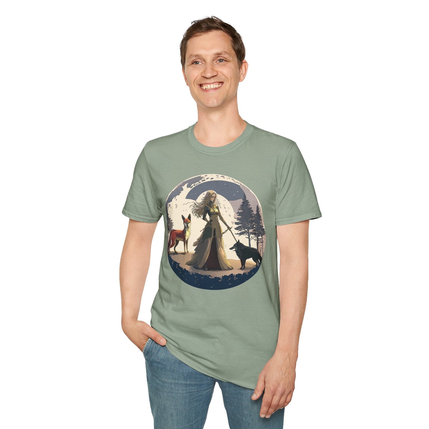 Womens Graphic T Shirt Art Design Tee Softstyle 64000 Gildan Unisex Short Sleeve
