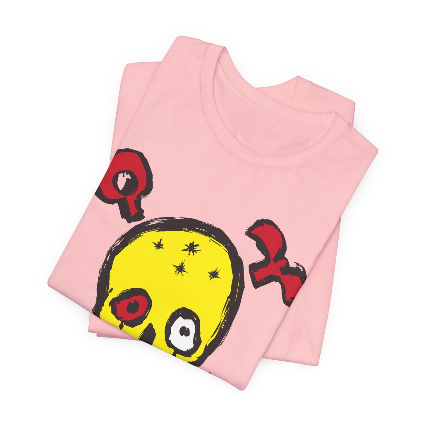 Yellow Skull Graphic Design Tee, Skull Shirt, Vintage Tees, Art Design T-Shirt, Vintage Graphic Tee, Art Shirts with Skulls