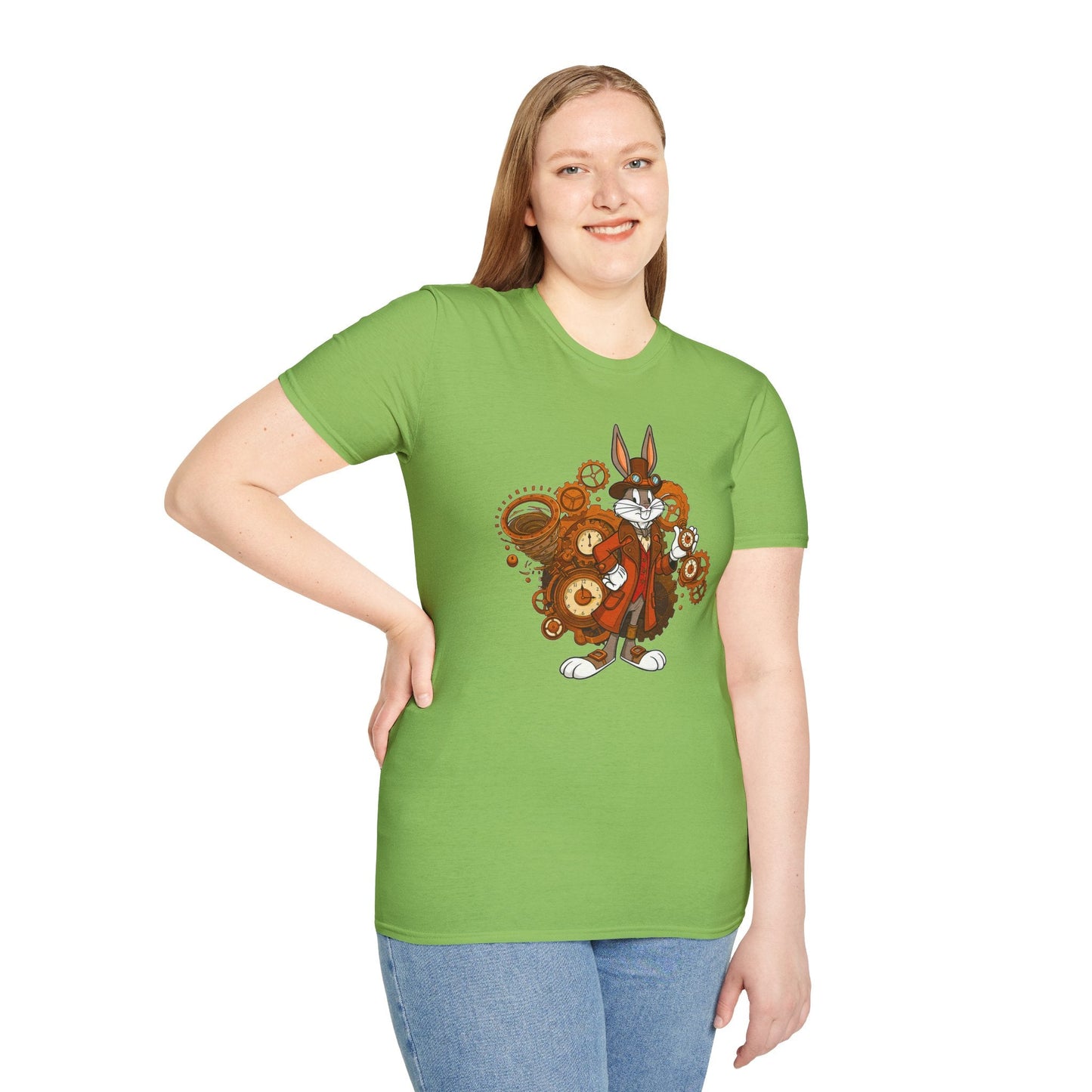 Cartoon Bunny Graphic Unisex Cotton Animal Animation Artwork Design Tee 40