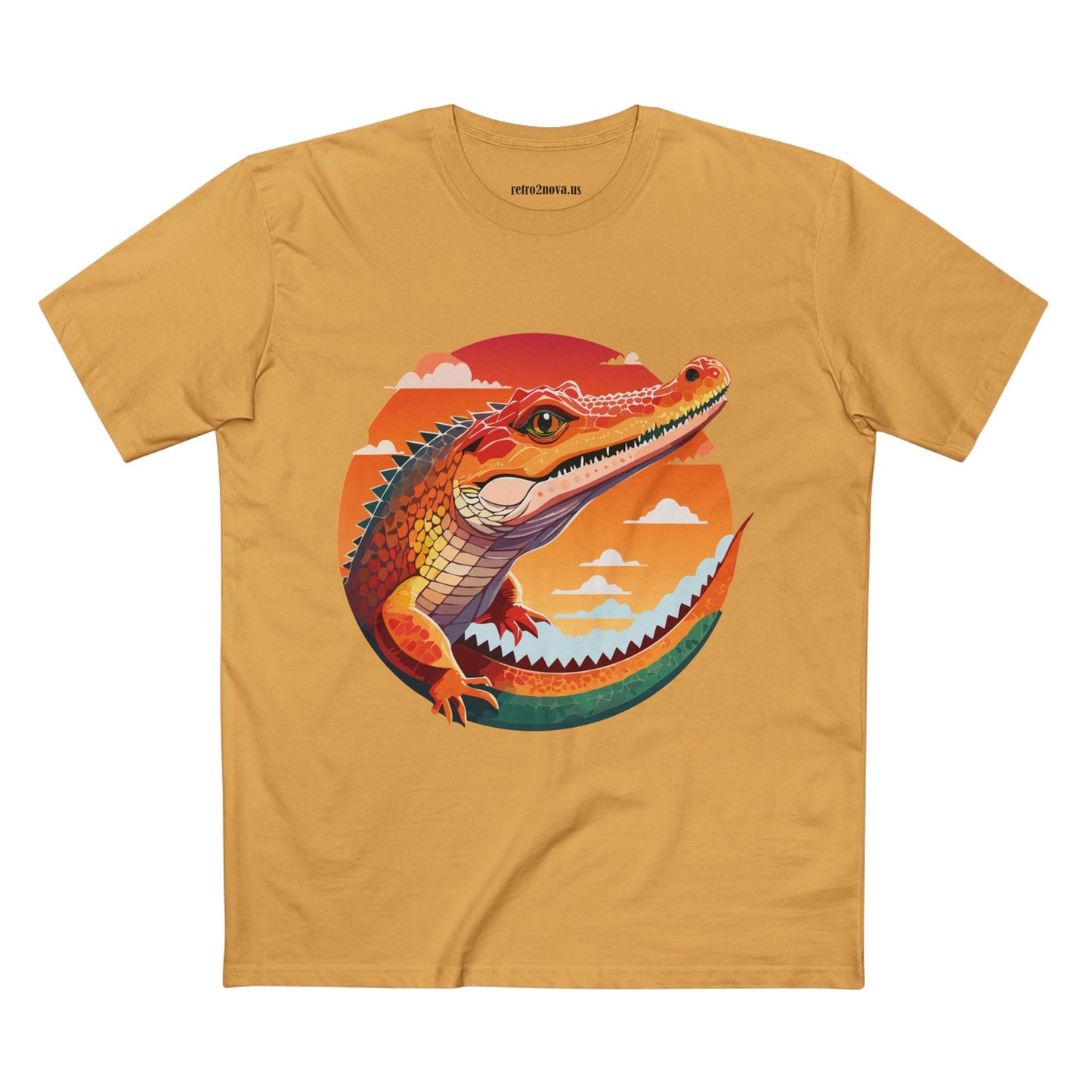 Unisex Crocodile Shirt With Original Art Design Premium Cotton Tee From Retro2Nova Art Collection Soft Breathable Graphic