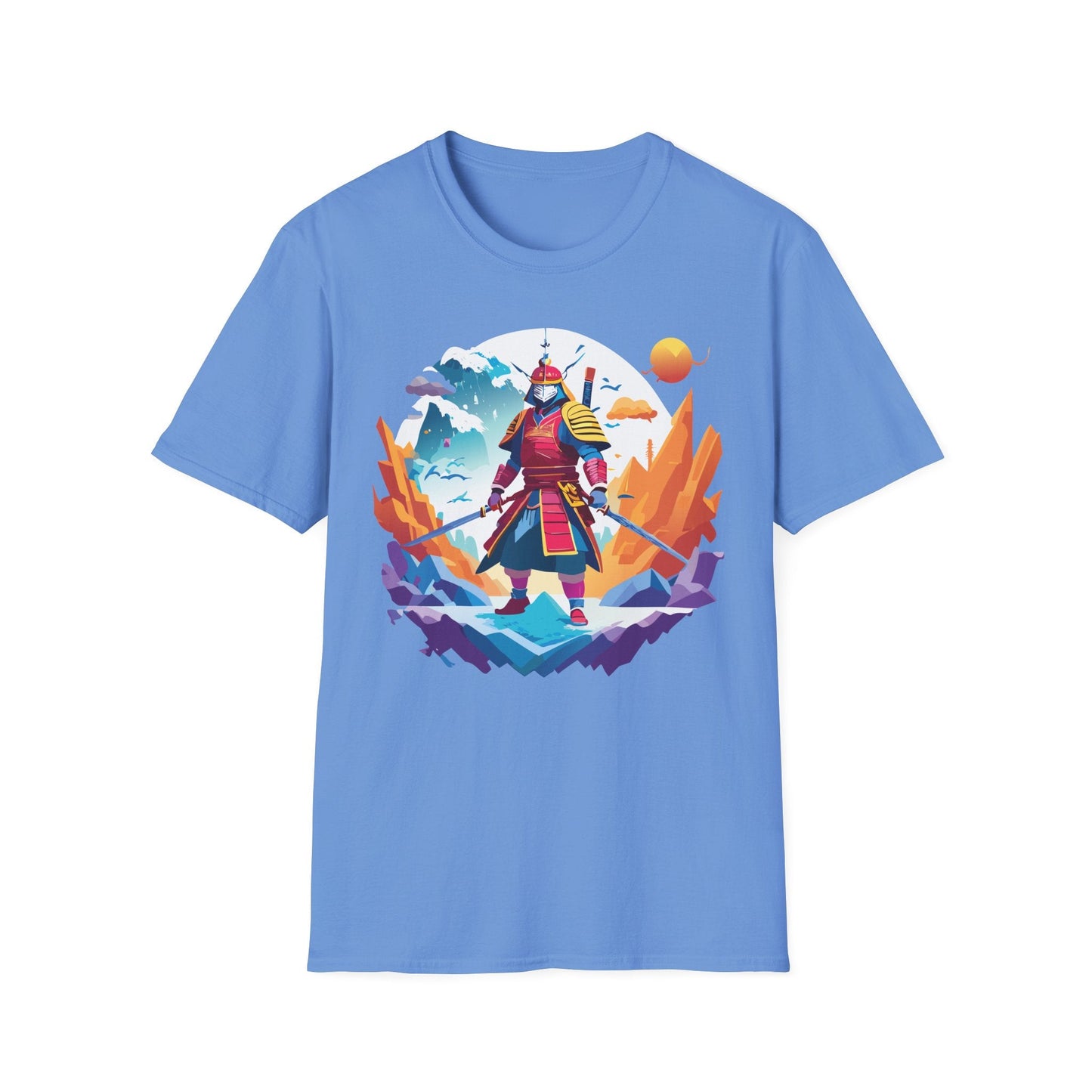 Samurai Shirt Unisex Short Sleeve T Shirt Gildan Softstyle 64000 100 Percent Ring Spun Cotton Tee