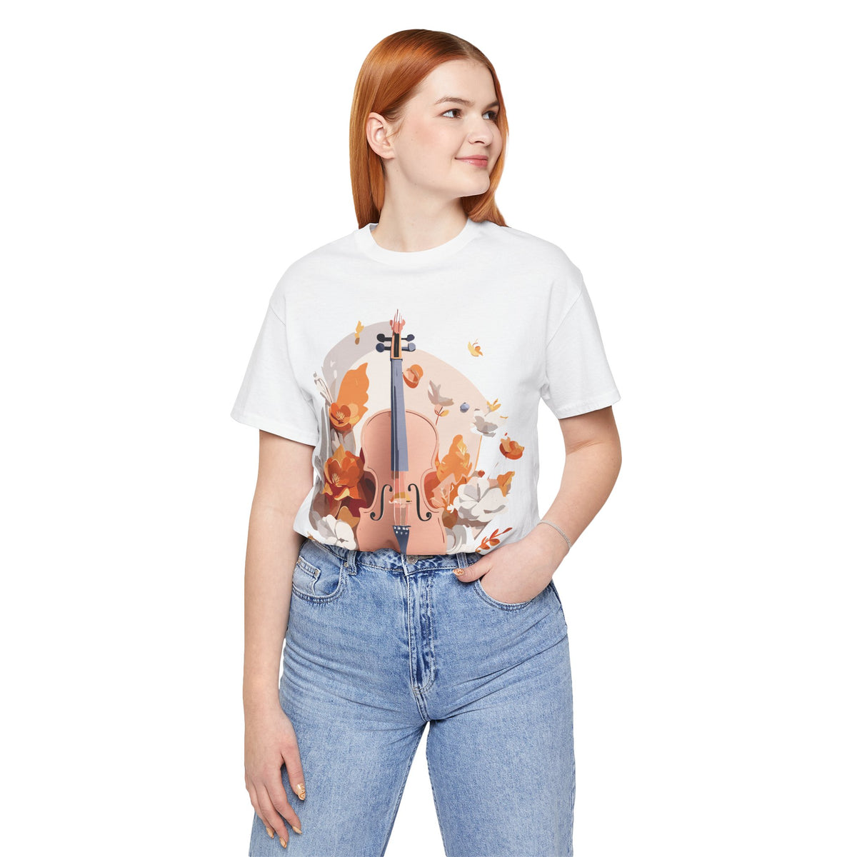 Music Graphic Unisex Cotton Bella+Canvas Tee with Art Design m173