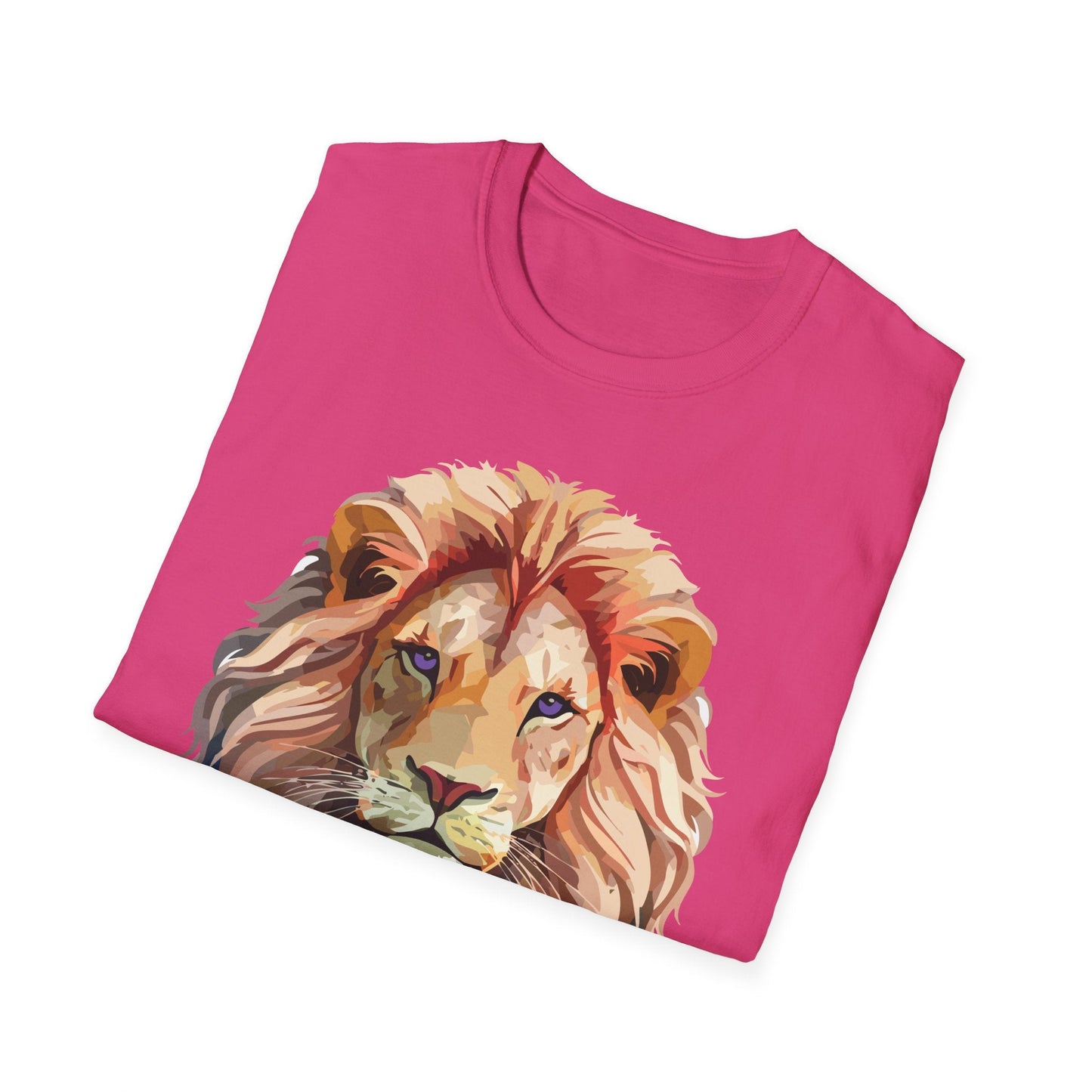 Lion Shirt Unisex Animal Tee Ring Spun Cotton Softstyle Tee Gildan