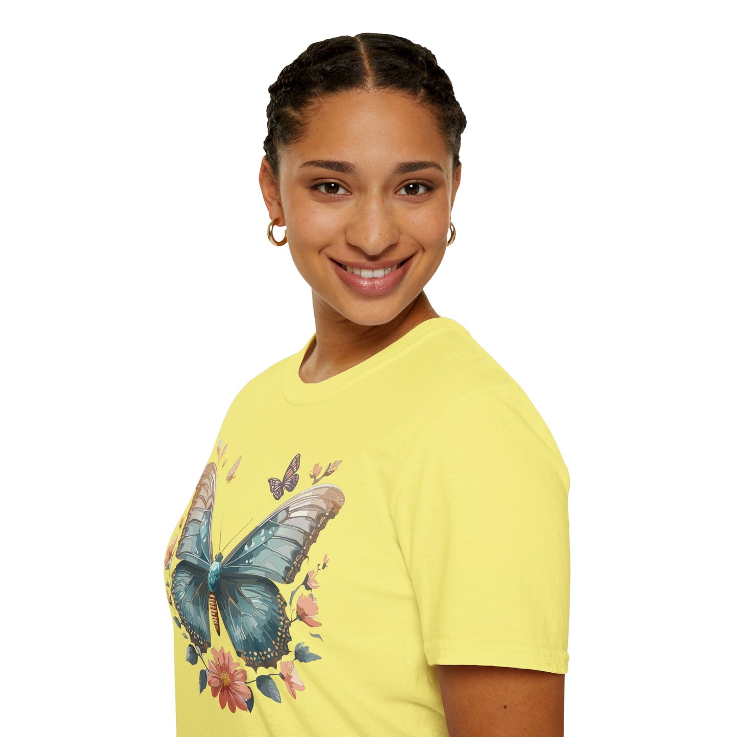 Butterfly Shirt Unisex Monarch T Shirt Gildan Softstyle 64000 Ring Spun Cotton Tee Breathable Comfort