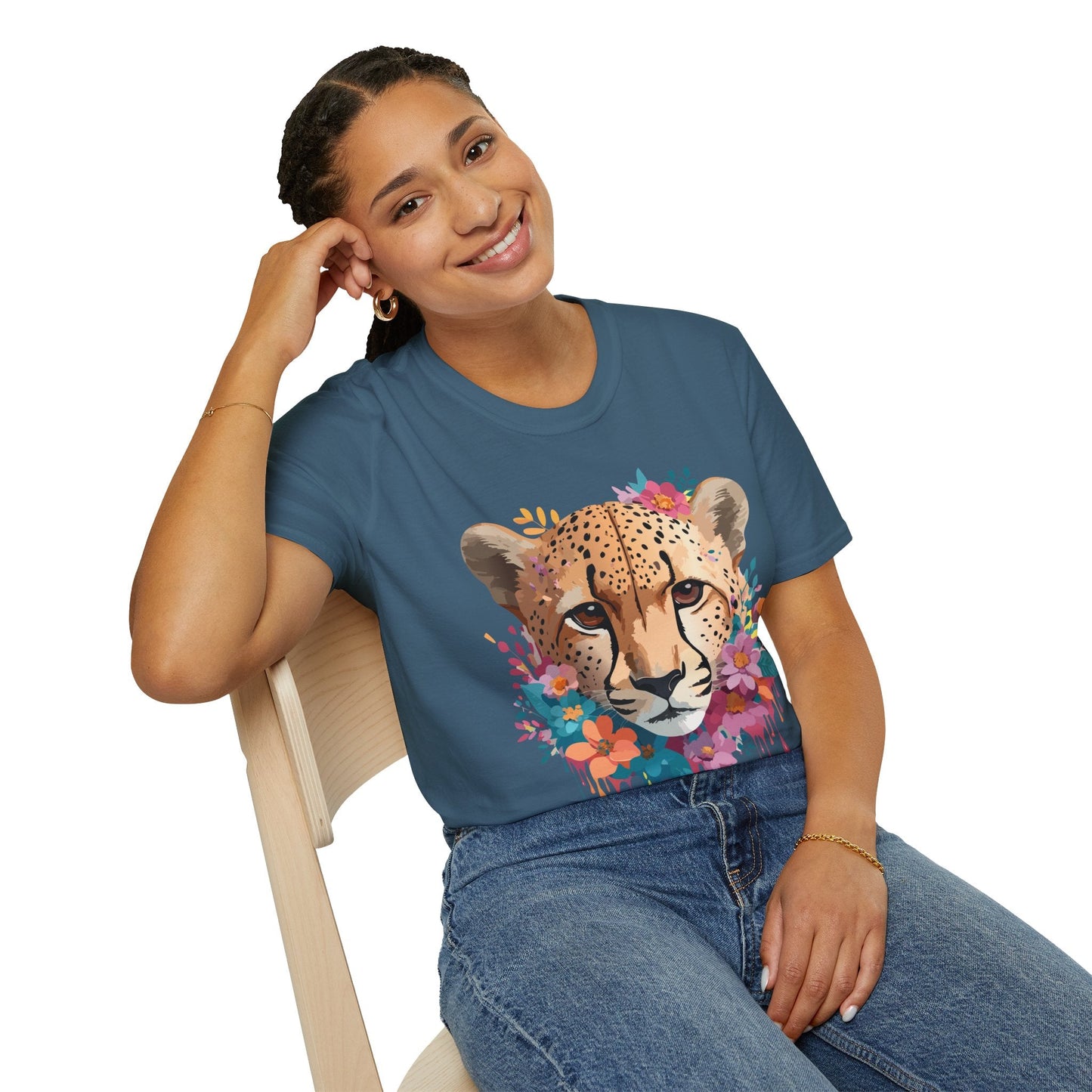 Cheetah Print Unisex Softstyle Tee Gildan 64000 Cotton Short Sleeve Shirt