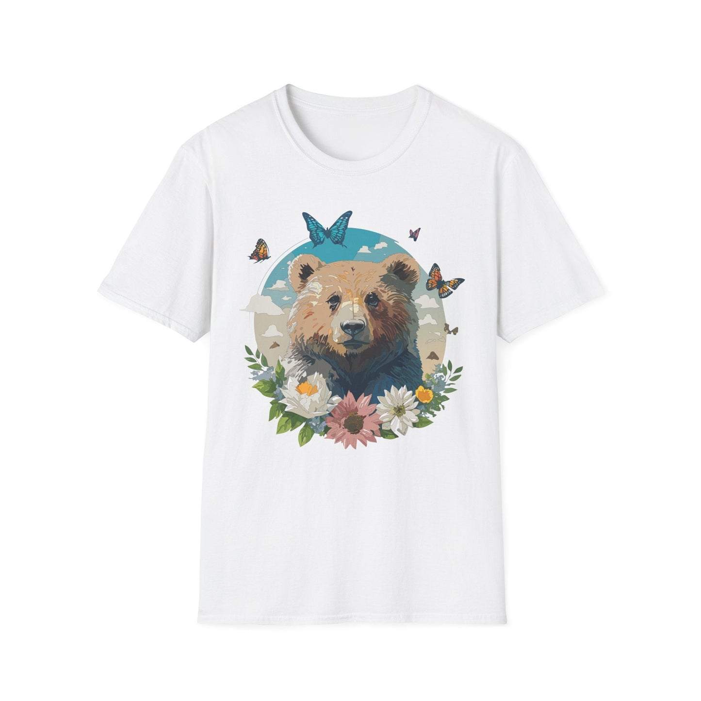 Bear Shirt Teddy Bear Tee Unisex Gildan Softstyle 100 Percent Ring Spun Cotton Tee